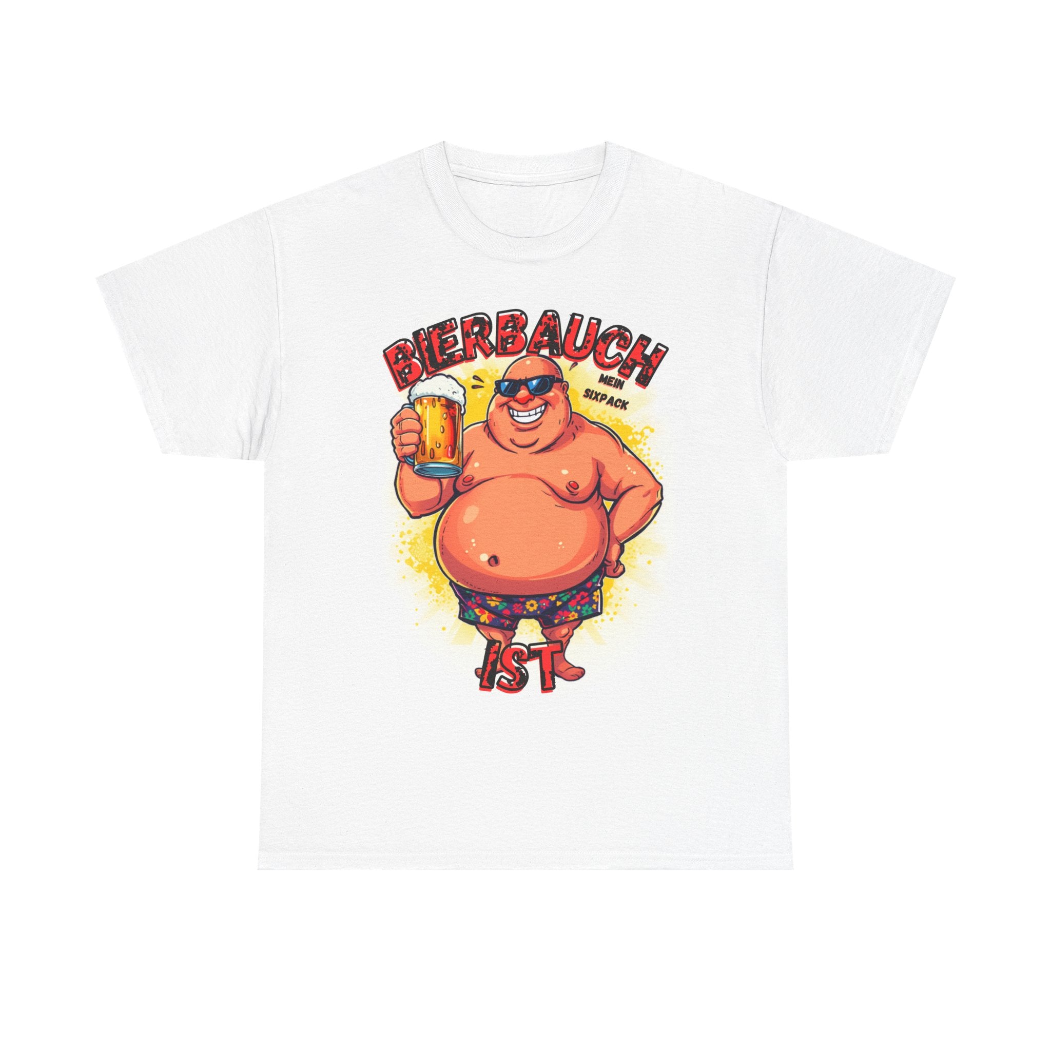 Bierbauch ist mein Sixpack – Cartoon Party-Guy – Unisex T-Shirt