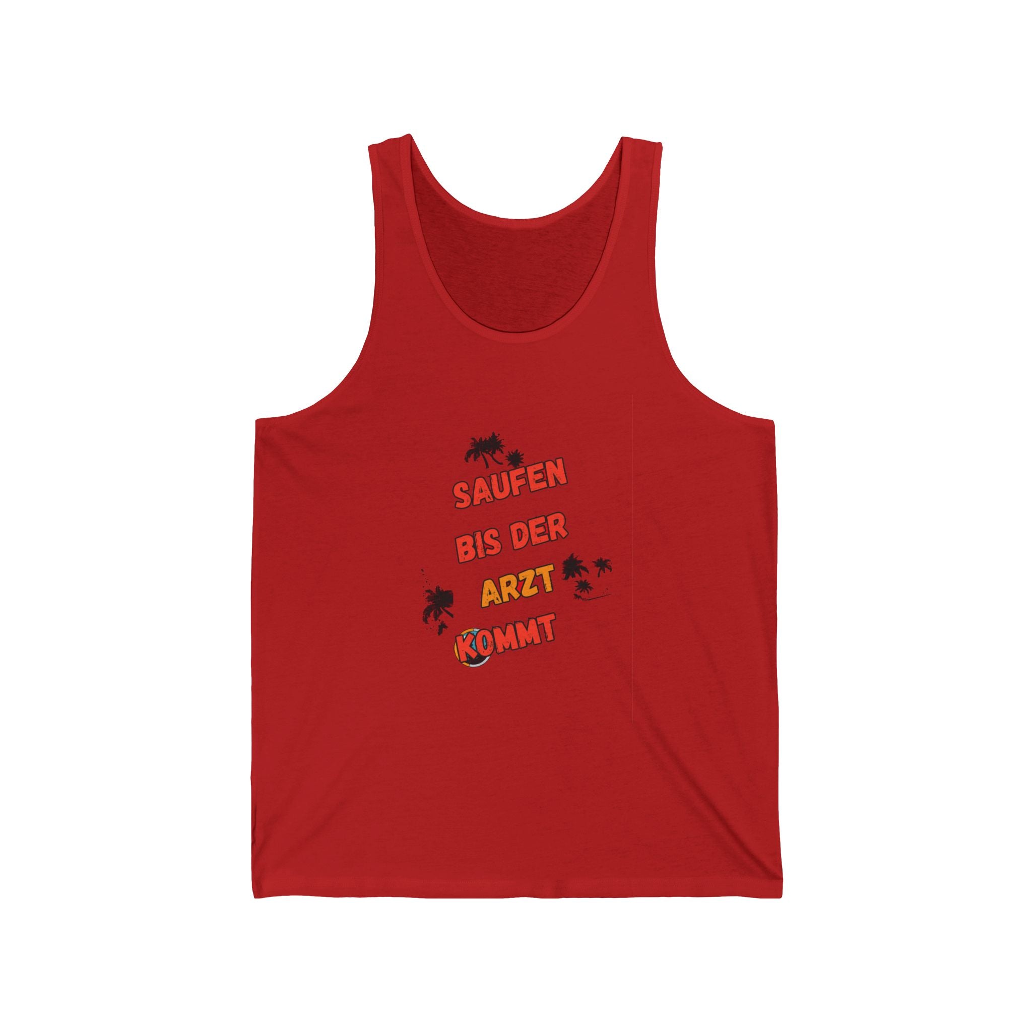 Saufen bis der Arzt kommt – Motiv B – Tanktop (Slim Fit)