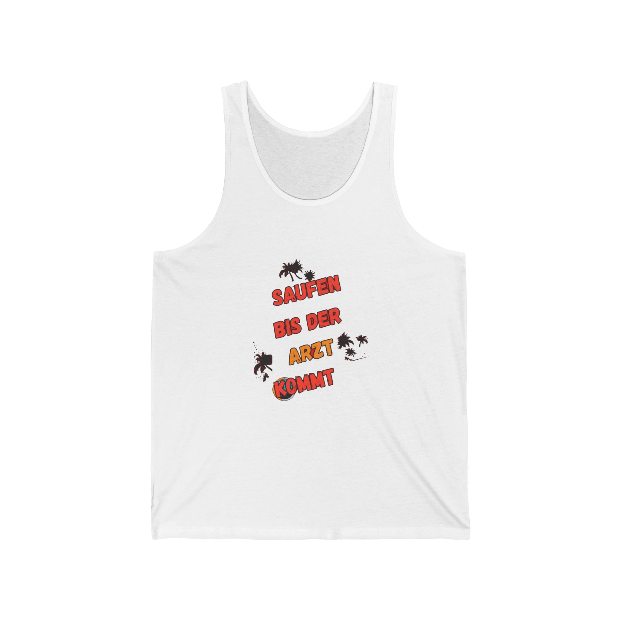 Saufen bis der Arzt kommt – Motiv B – Tanktop (Slim Fit)