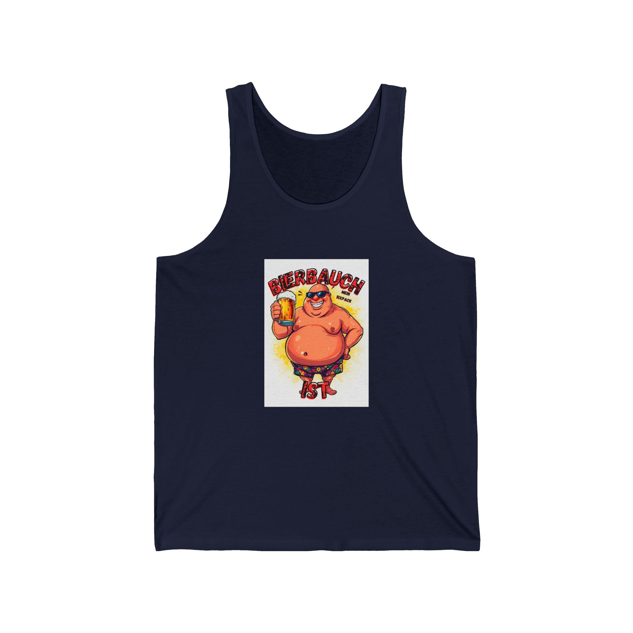Bierbauch ist mein Sixpack – Cartoon Party-Guy – Tanktop (Slim Fit)