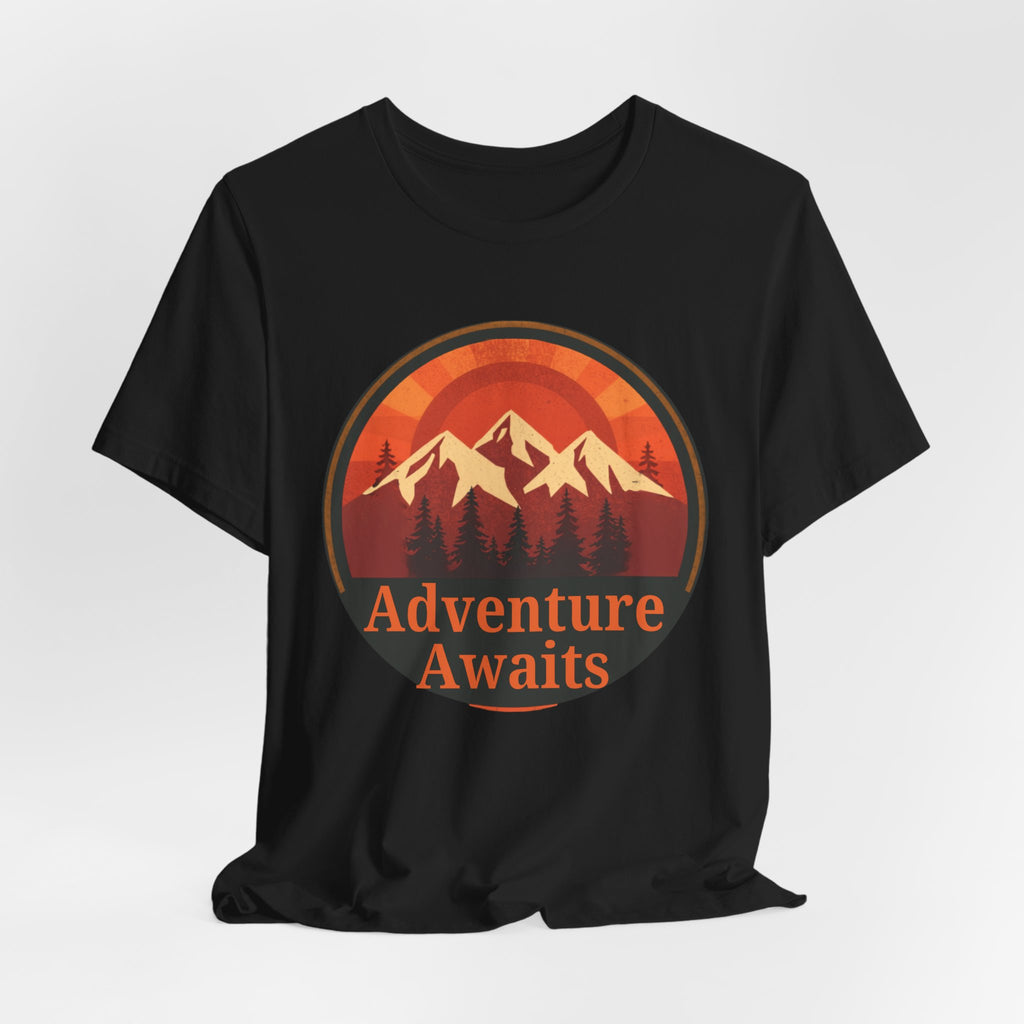 Adventure Awaits – Retro Sunset T-Shirt