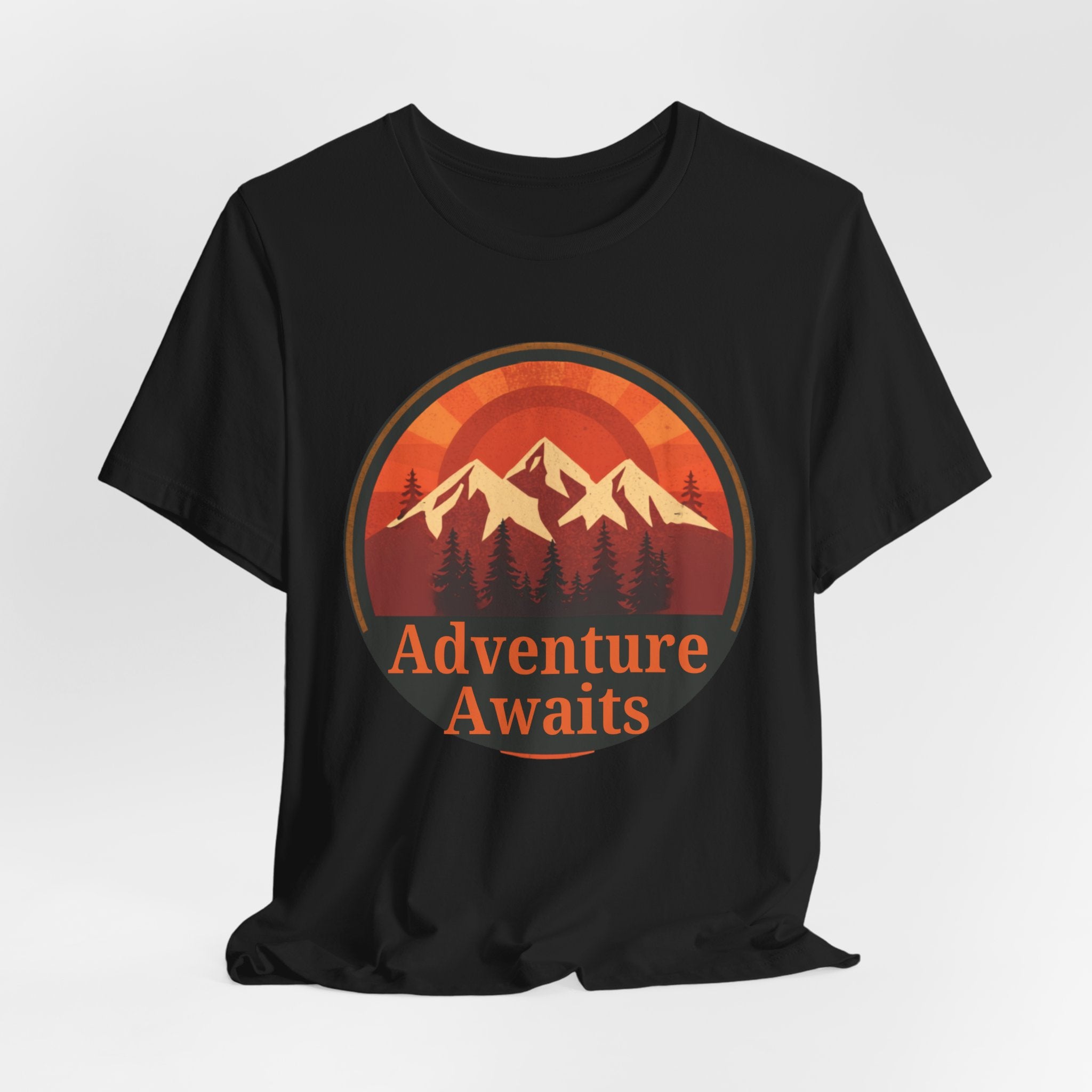 Adventure Awaits – Retro Sunset T-Shirt