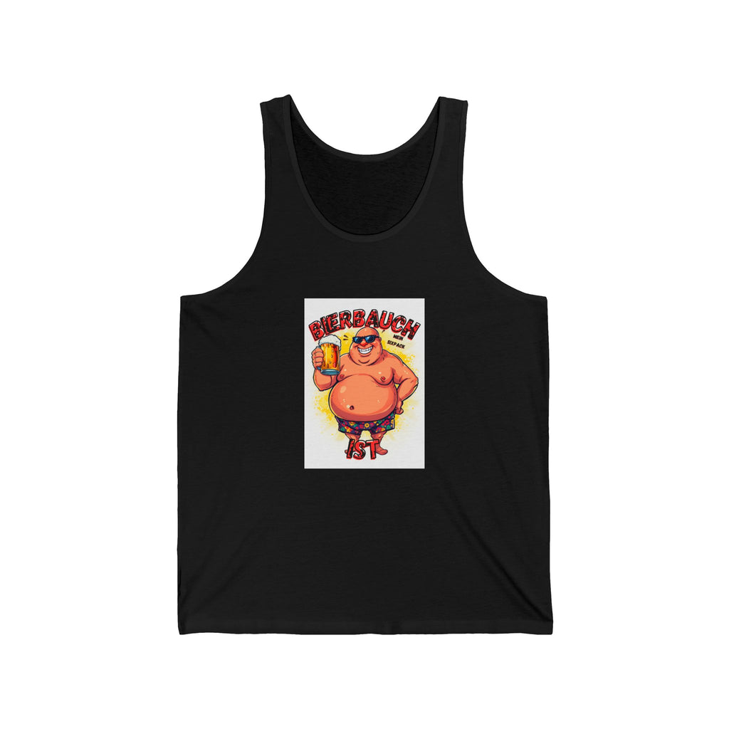Bierbauch ist mein Sixpack – Cartoon Party-Guy – Tanktop (Slim Fit)