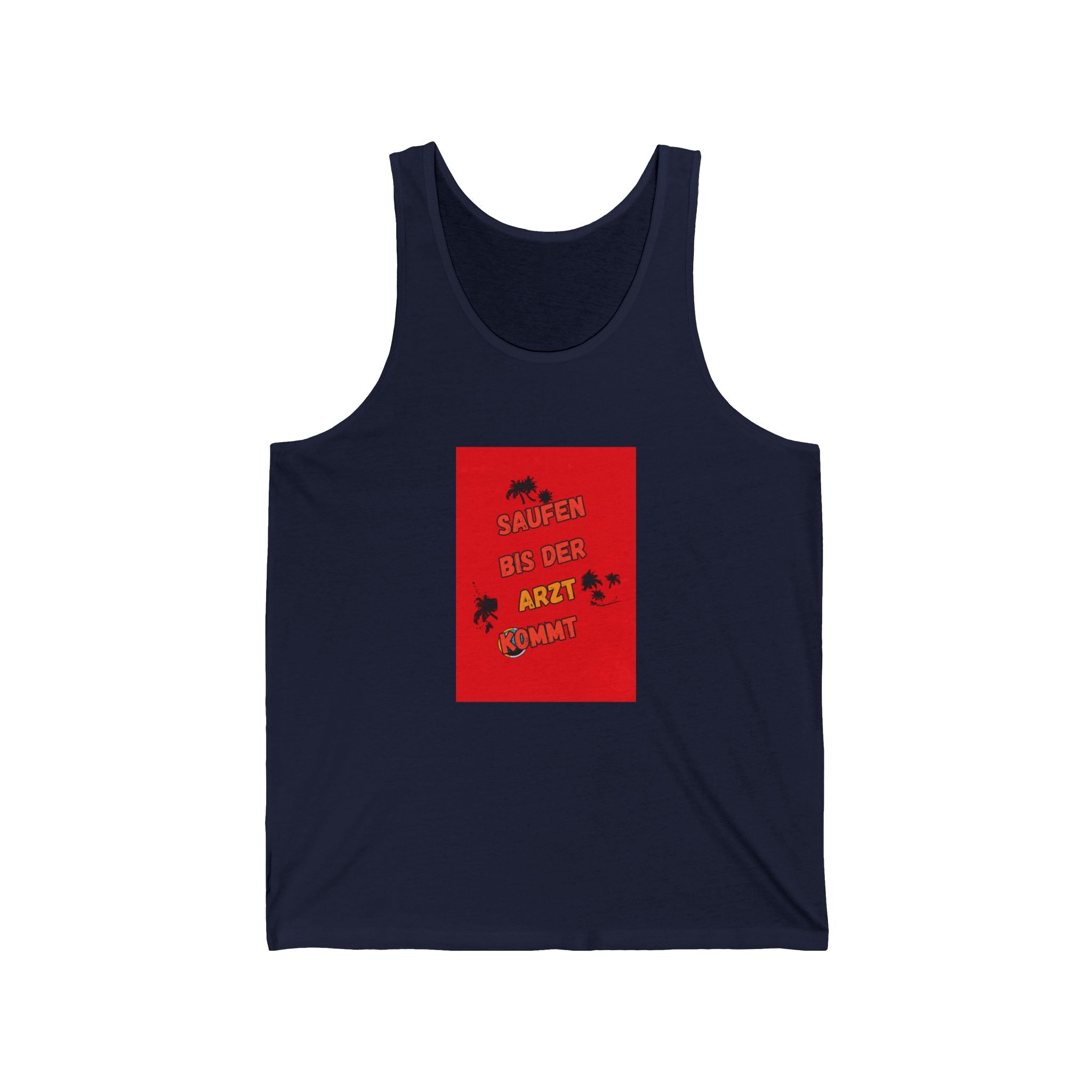 Saufen bis der Arzt kommt – Motiv B – Tanktop (Slim Fit)