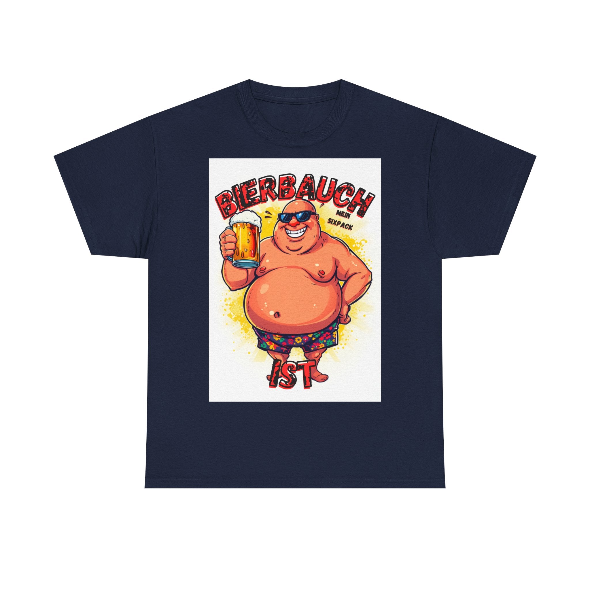 Bierbauch ist mein Sixpack – Cartoon Party-Guy – Unisex T-Shirt