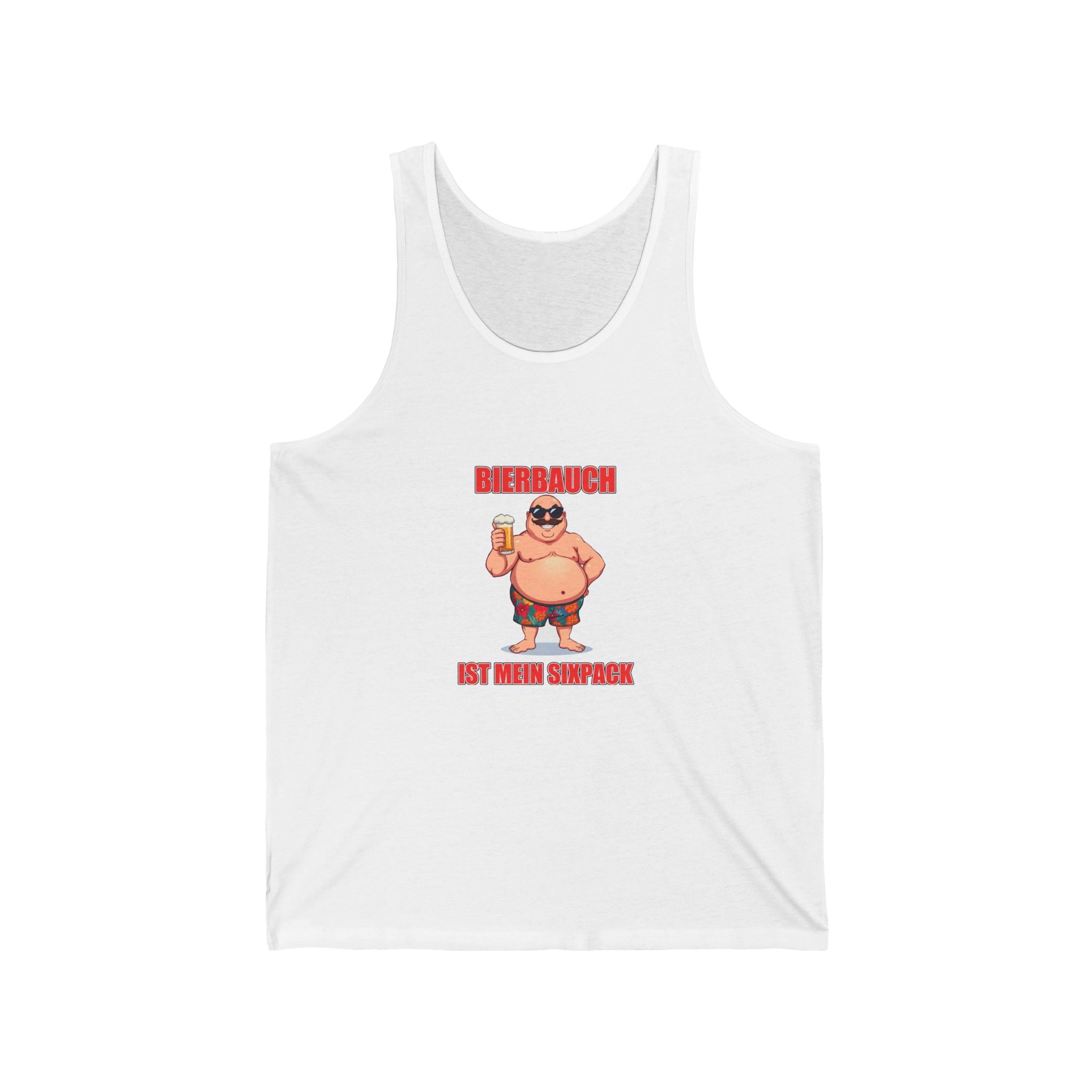 Bierbauch ist mein Sixpack – Retro Poster – Tanktop (Slim Fit)