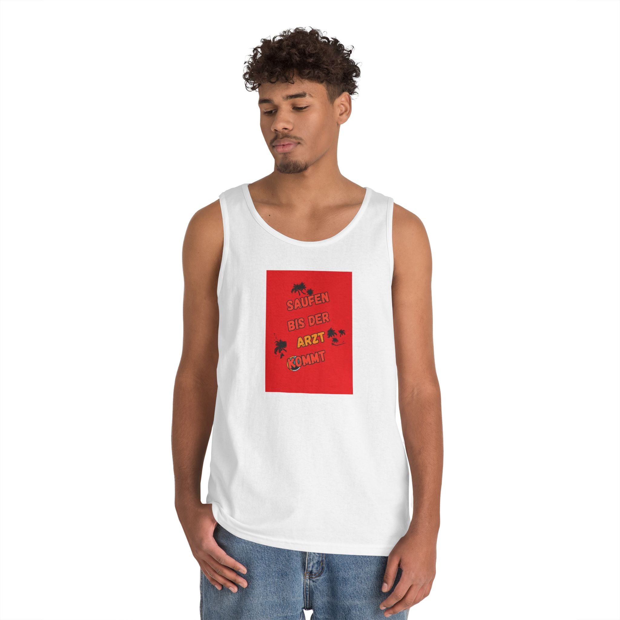 Saufen bis der Arzt kommt – Motiv B – Tanktop (Heavy)