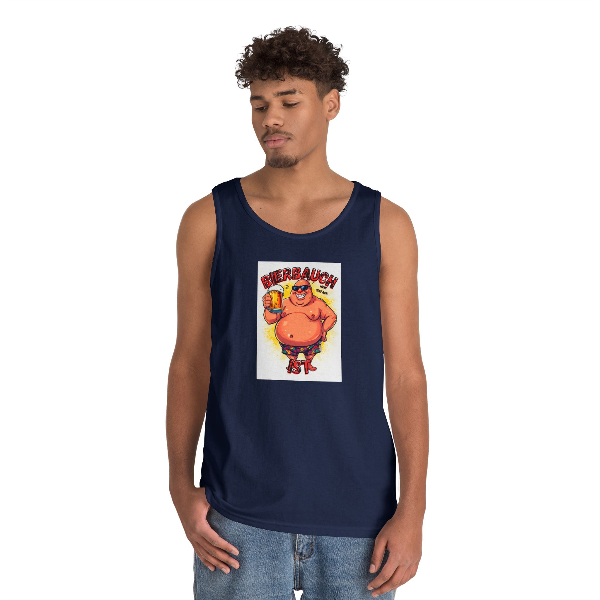 Bierbauch ist mein Sixpack – Cartoon Party-Guy – Tanktop (Heavy)