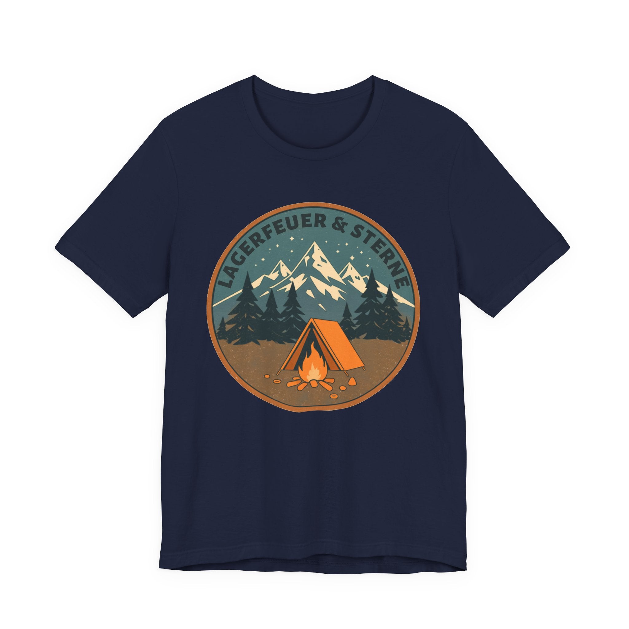 Lagerfeuer & Sterne – Vintage Camping T-Shirt