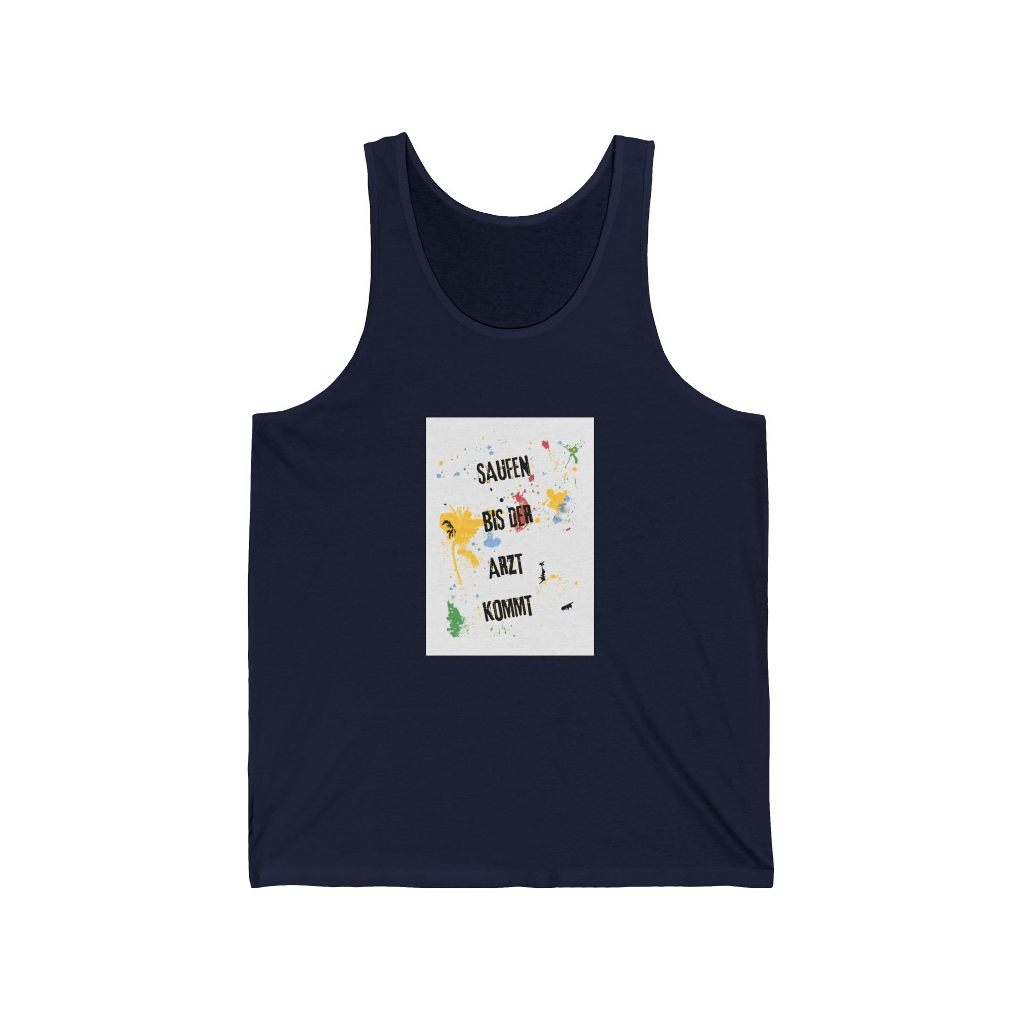 Saufen bis der Arzt kommt – Motiv A – Tanktop (Slim Fit)