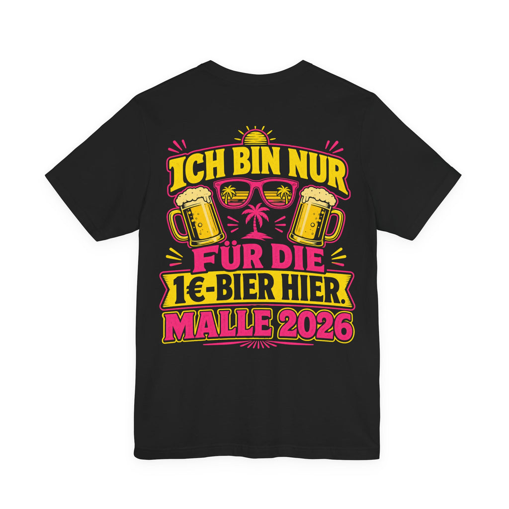 1€-Bier Social Club – Malle 2026 T-Shirt (Backprint)