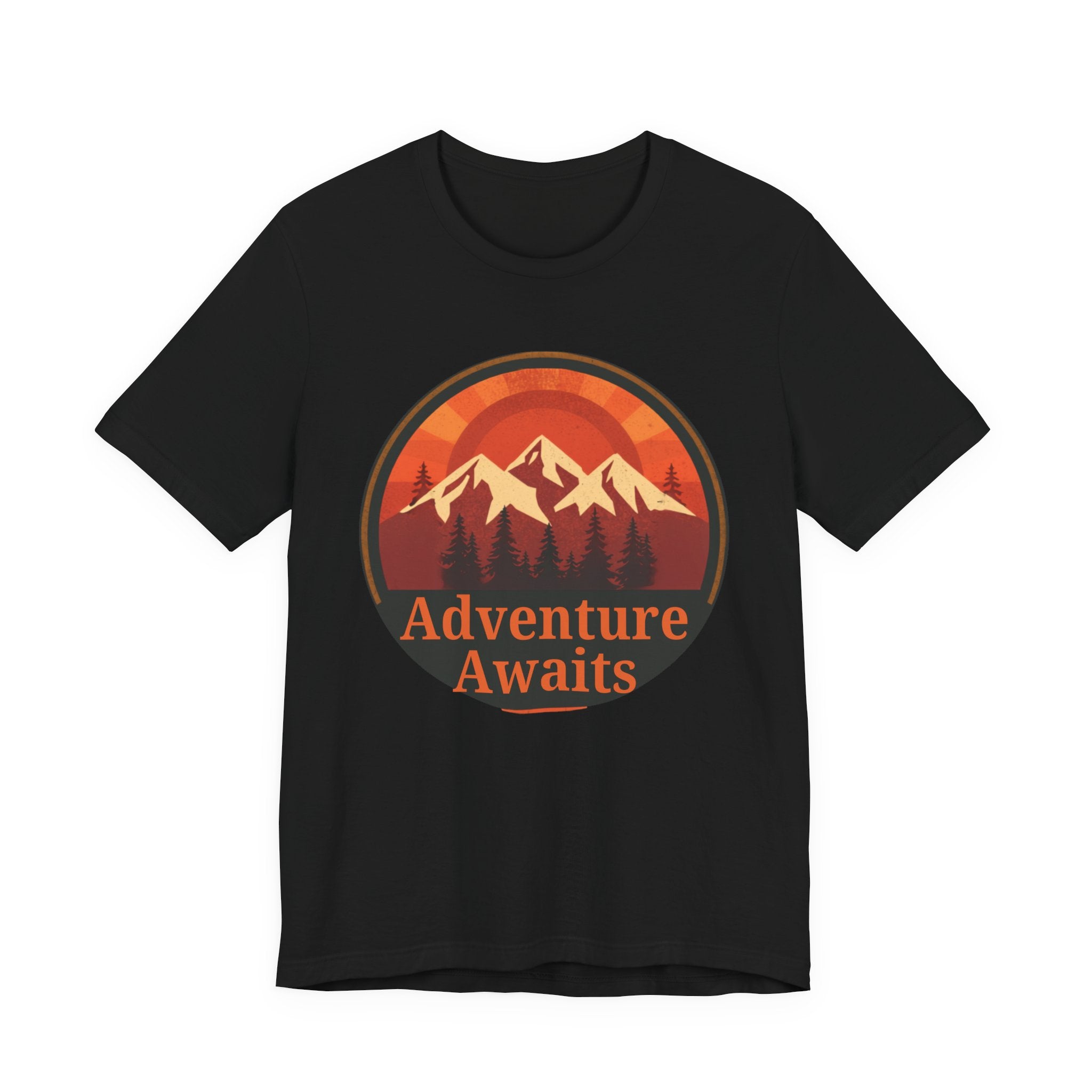 Adventure Awaits – Retro Sunset T-Shirt