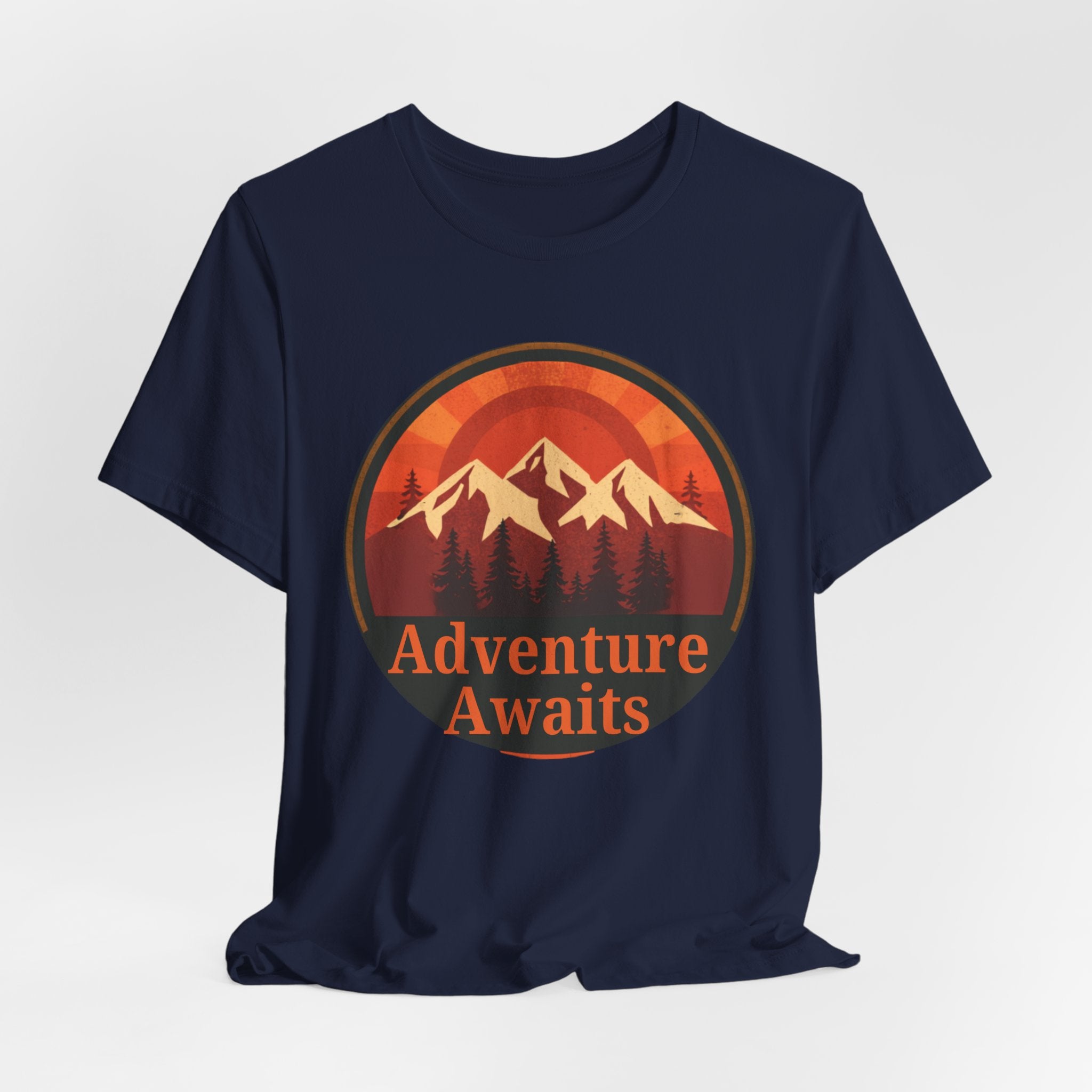 Adventure Awaits – Retro Sunset T-Shirt