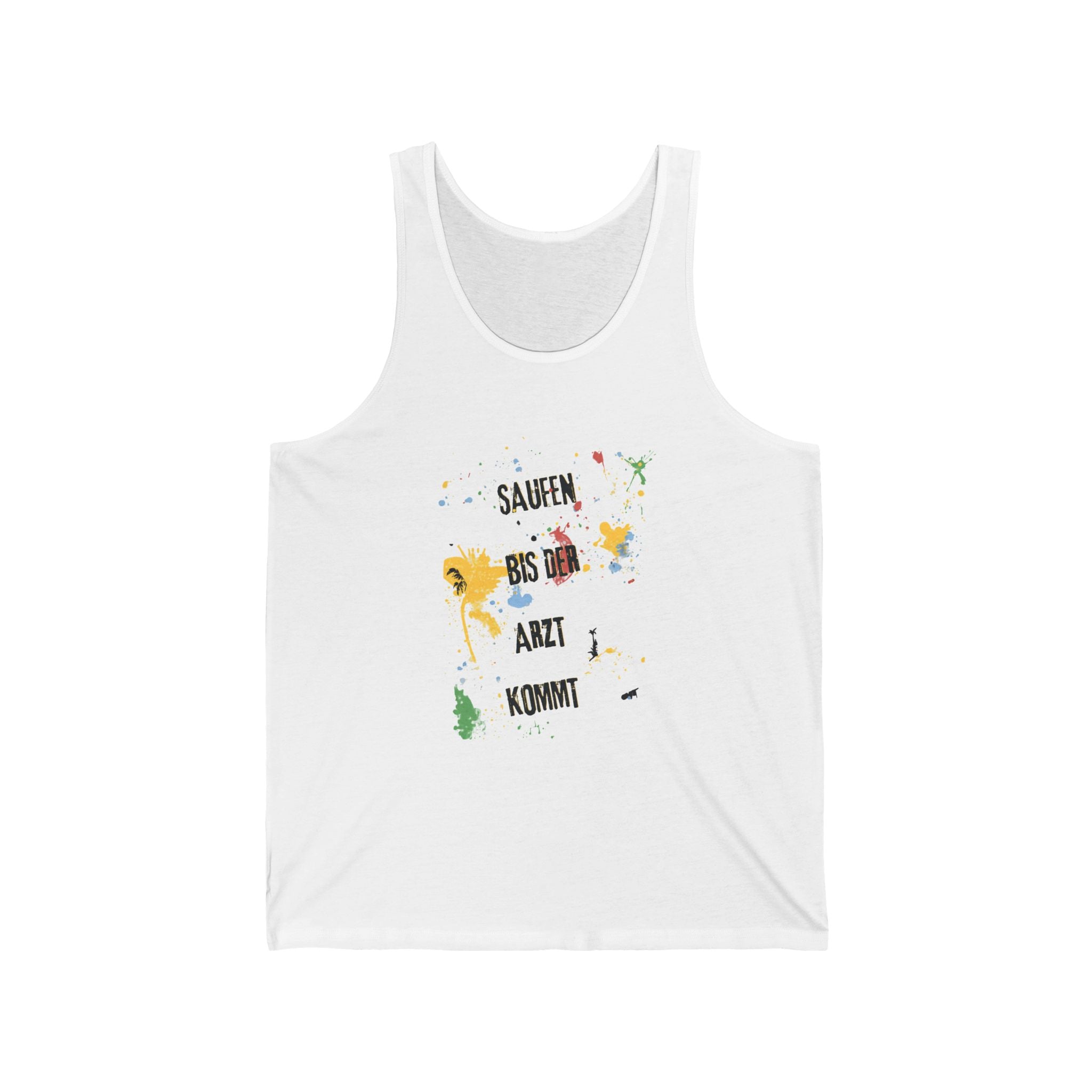 Saufen bis der Arzt kommt – Motiv A – Tanktop (Slim Fit)