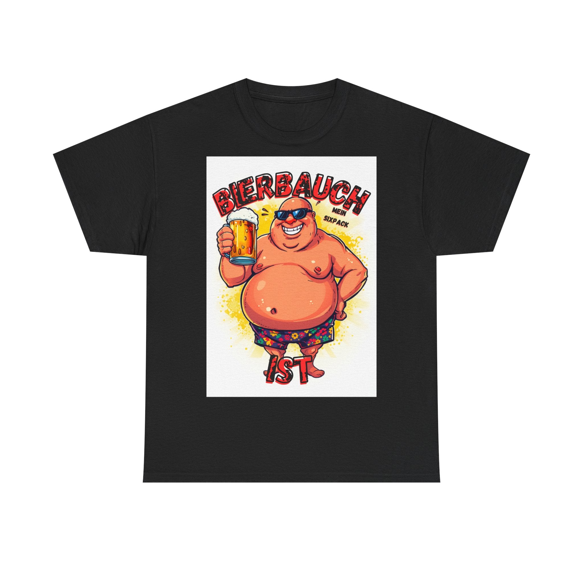 Bierbauch ist mein Sixpack – Cartoon Party-Guy – Unisex T-Shirt