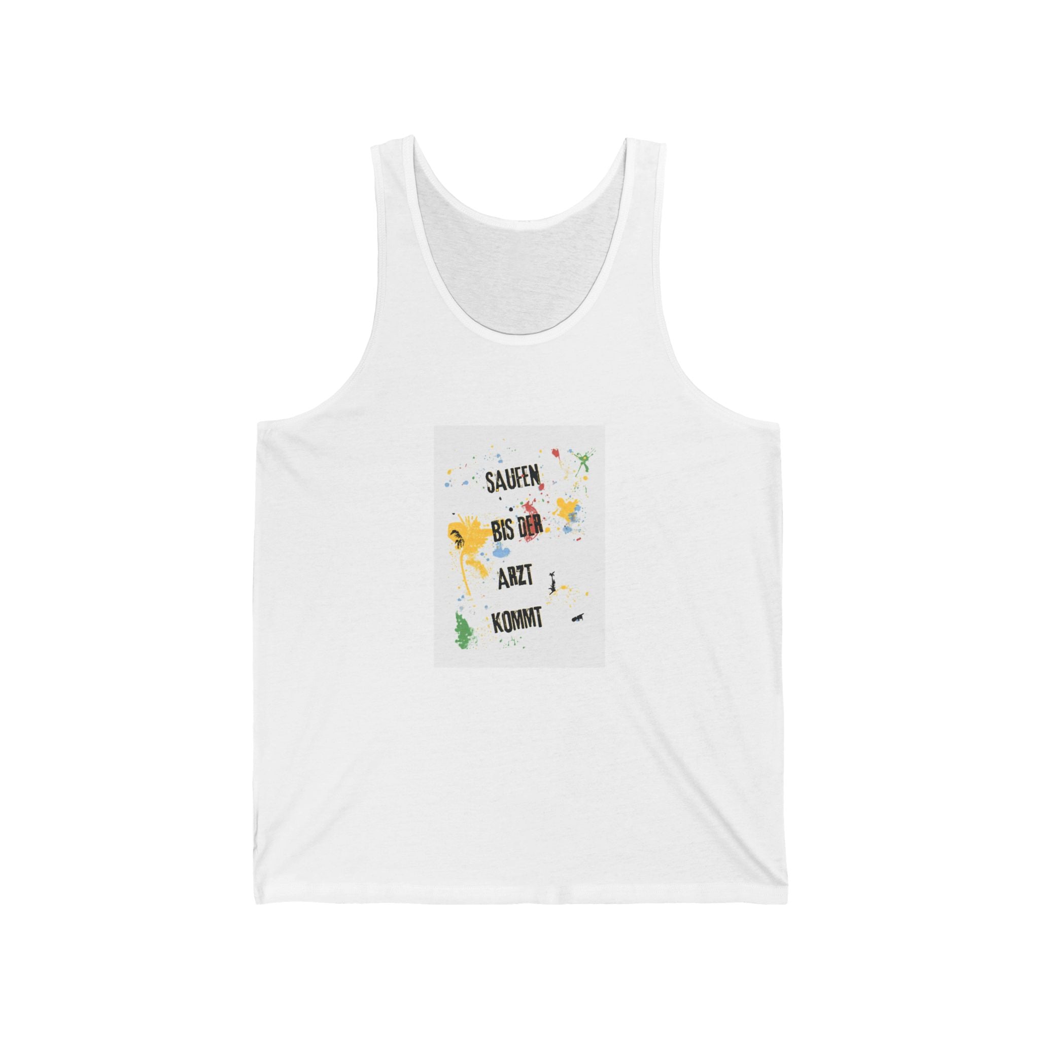 Saufen bis der Arzt kommt – Motiv A – Tanktop (Slim Fit)
