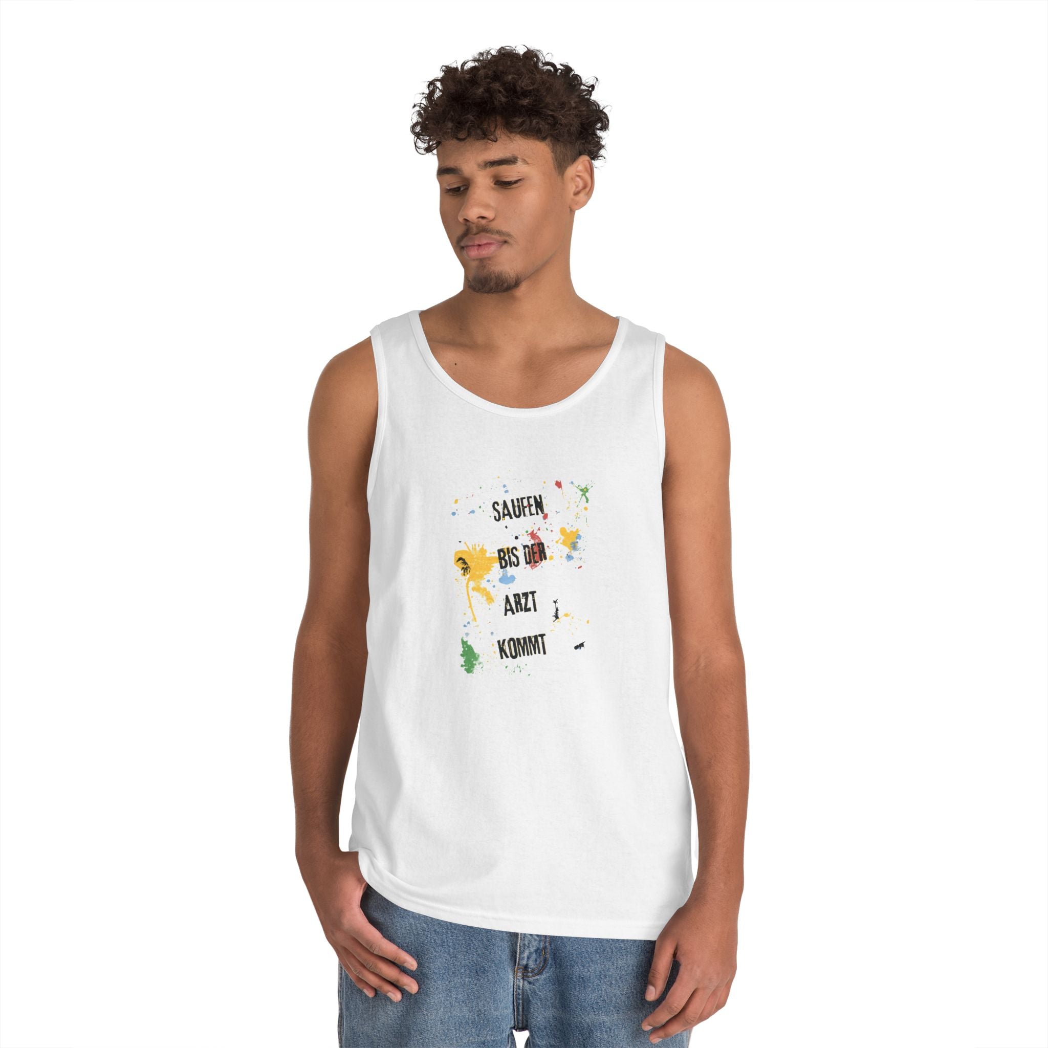 Saufen bis der Arzt kommt – Motiv A – Tanktop (Heavy)