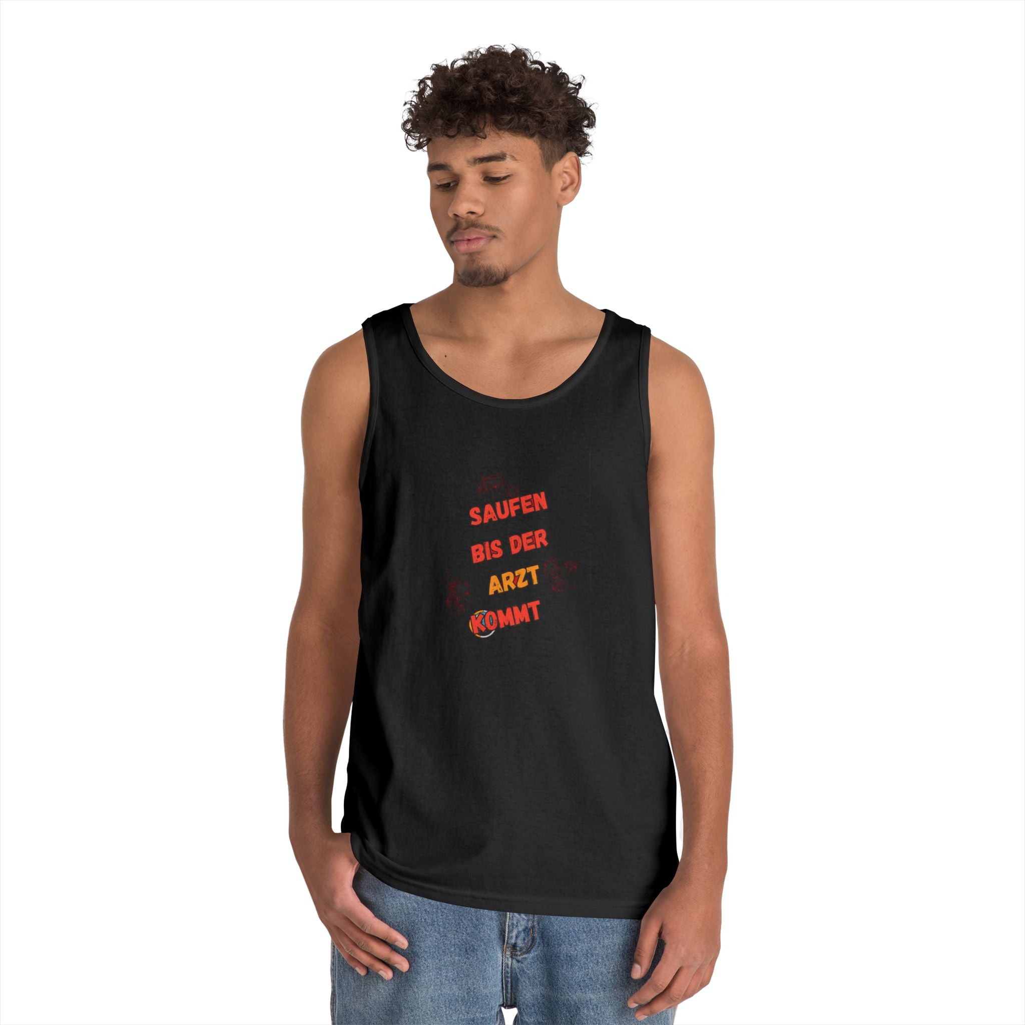 Saufen bis der Arzt kommt – Motiv B – Tanktop (Heavy)