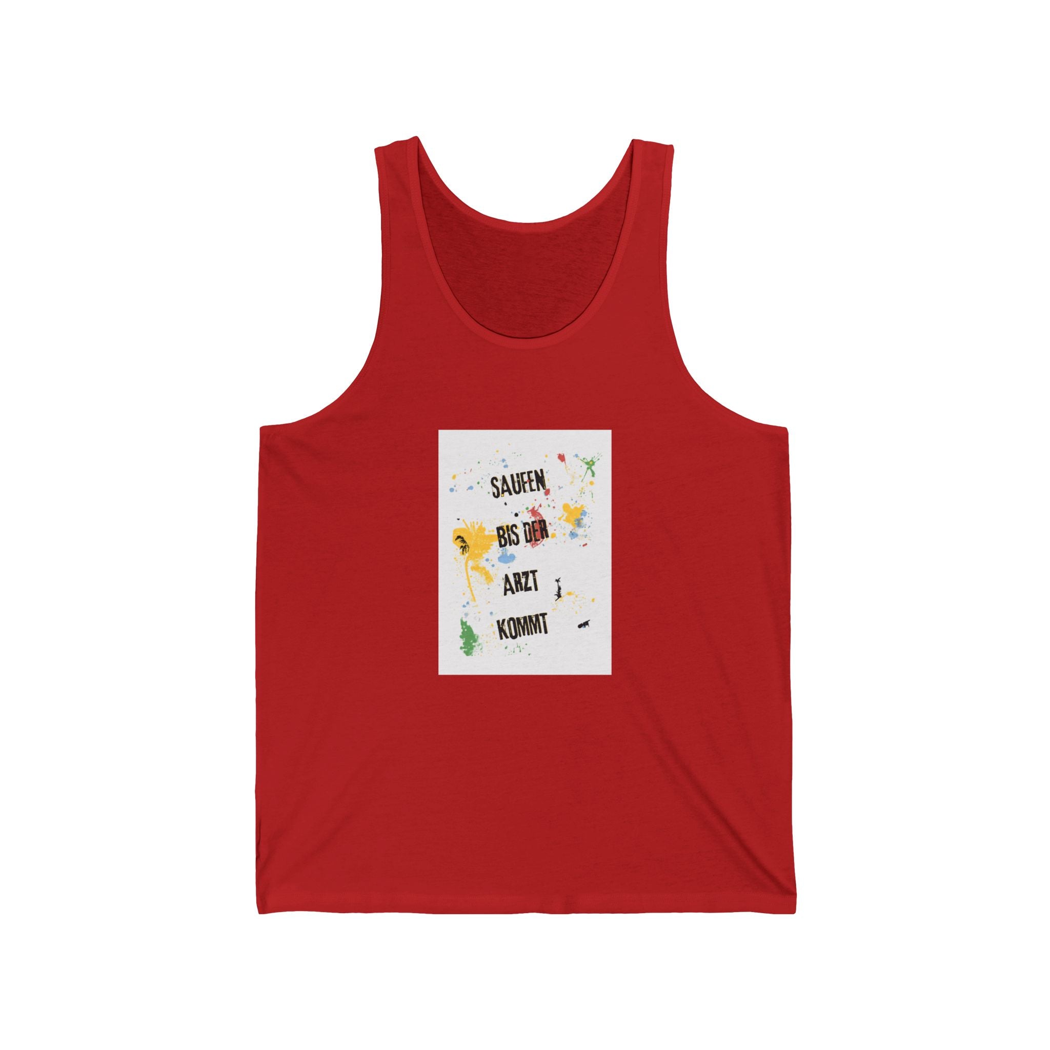 Saufen bis der Arzt kommt – Motiv A – Tanktop (Slim Fit)