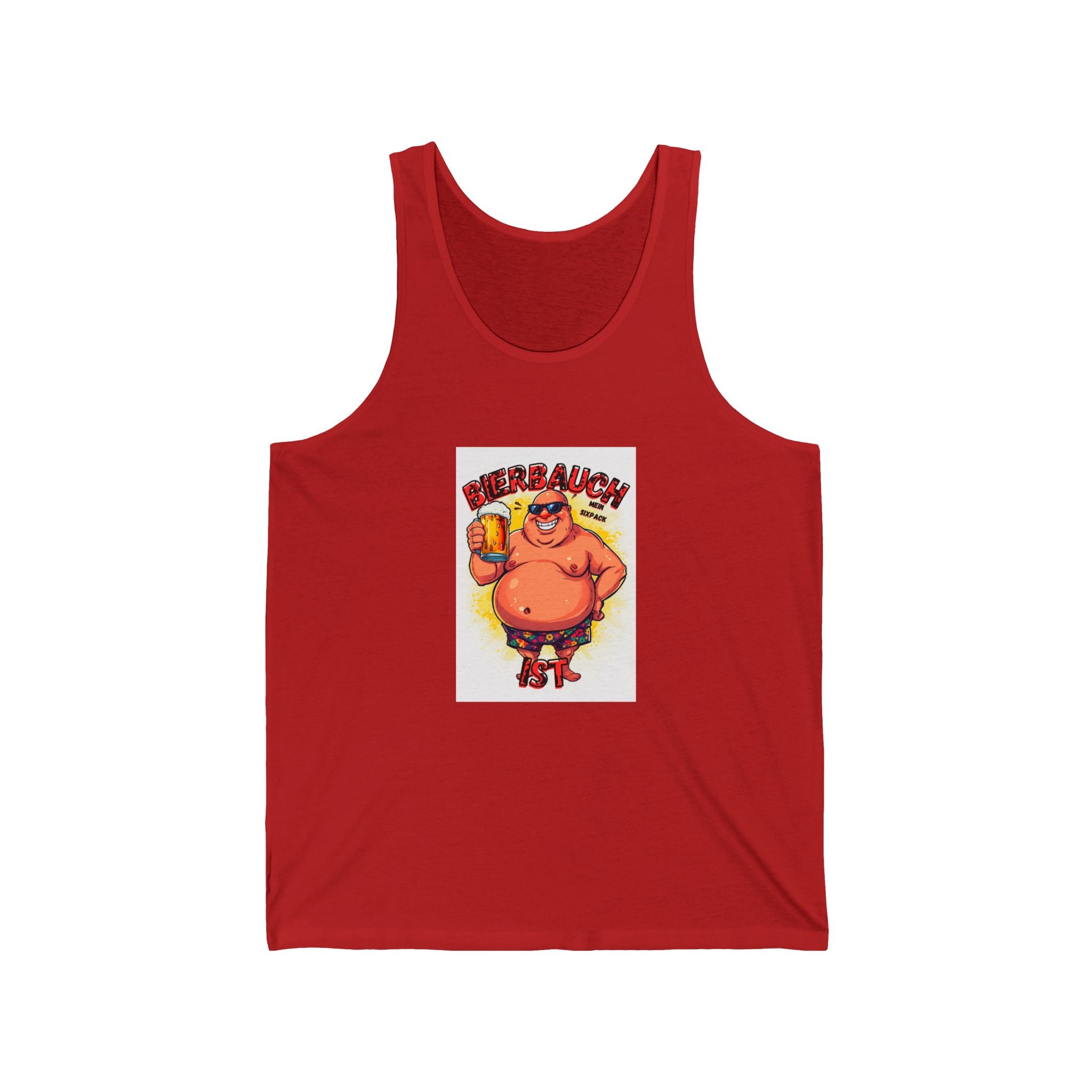 Bierbauch ist mein Sixpack – Cartoon Party-Guy – Tanktop (Slim Fit)