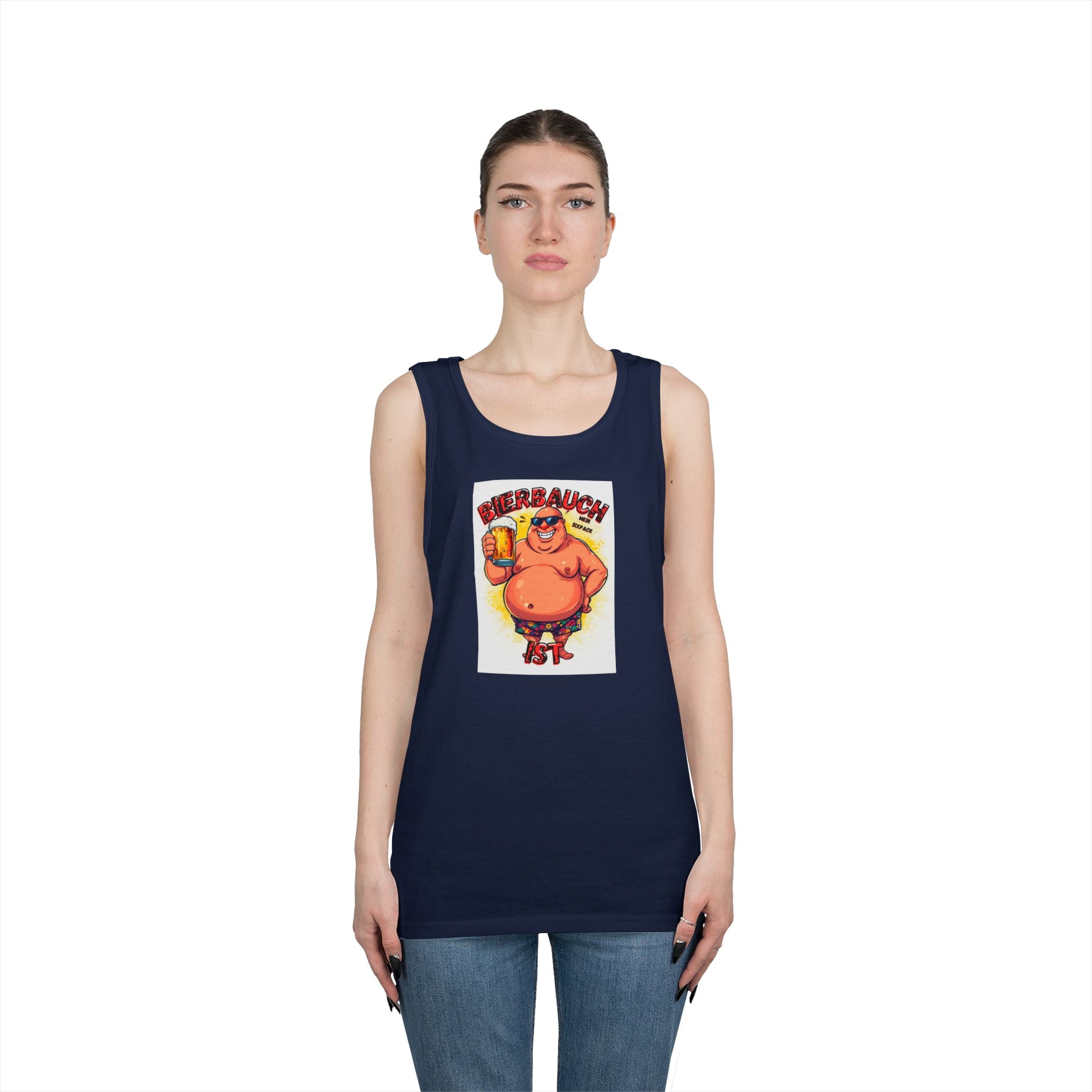 Bierbauch ist mein Sixpack – Cartoon Party-Guy – Tanktop (Heavy)