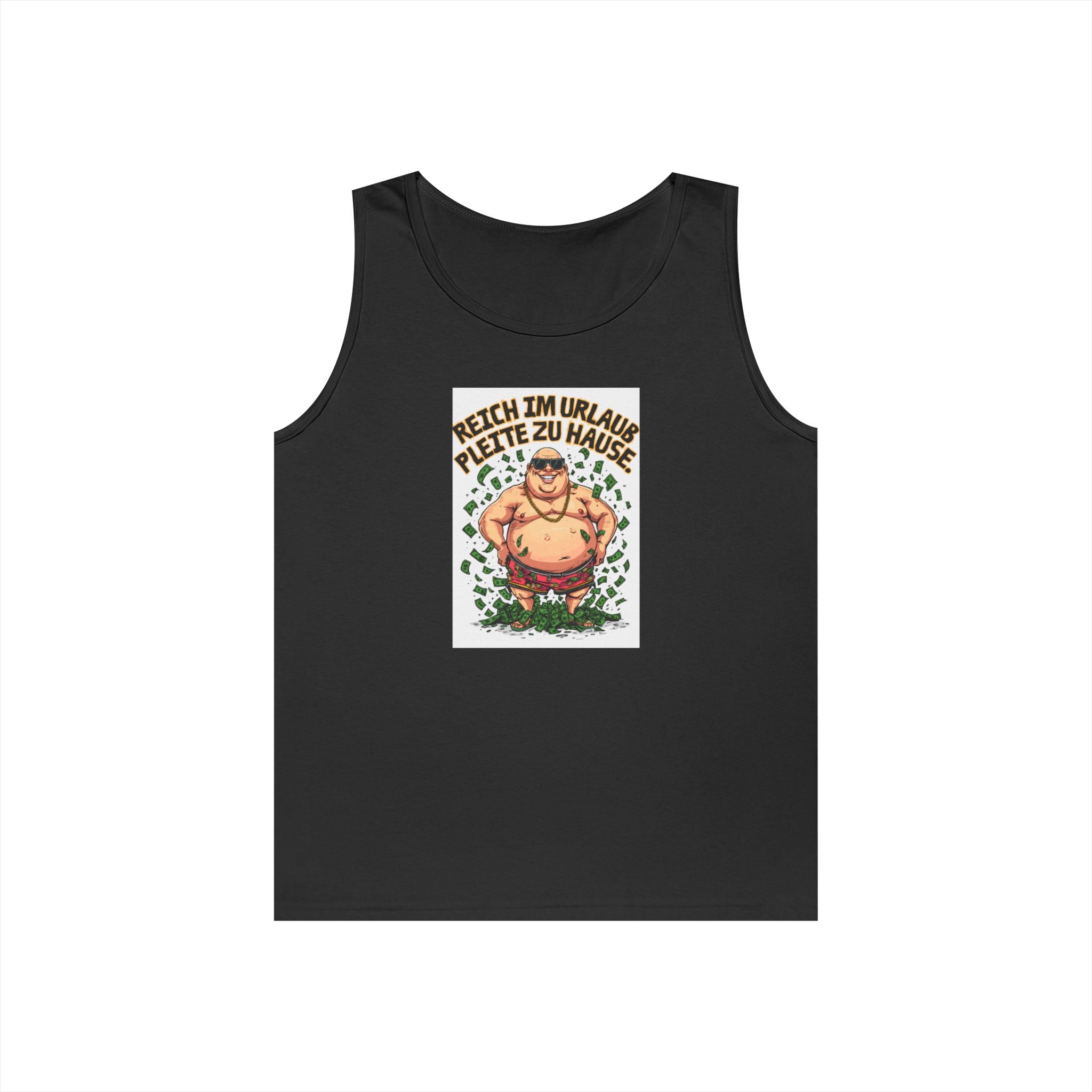 Reich im Urlaub, pleite zu Hause – Tanktop (Heavy)