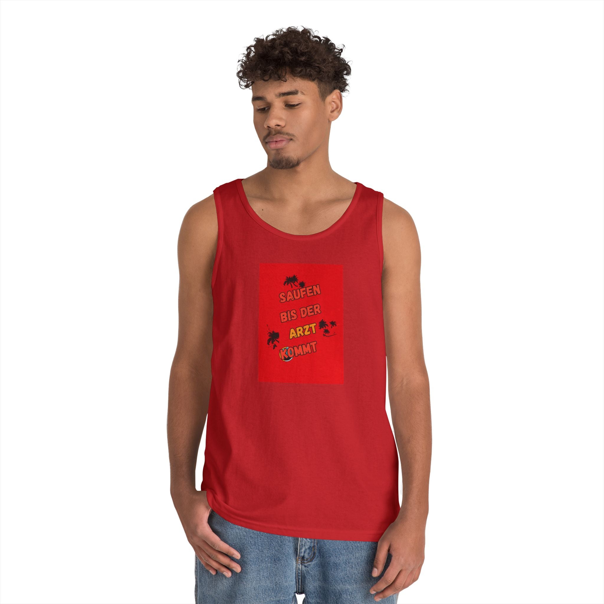 Saufen bis der Arzt kommt – Motiv B – Tanktop (Heavy)
