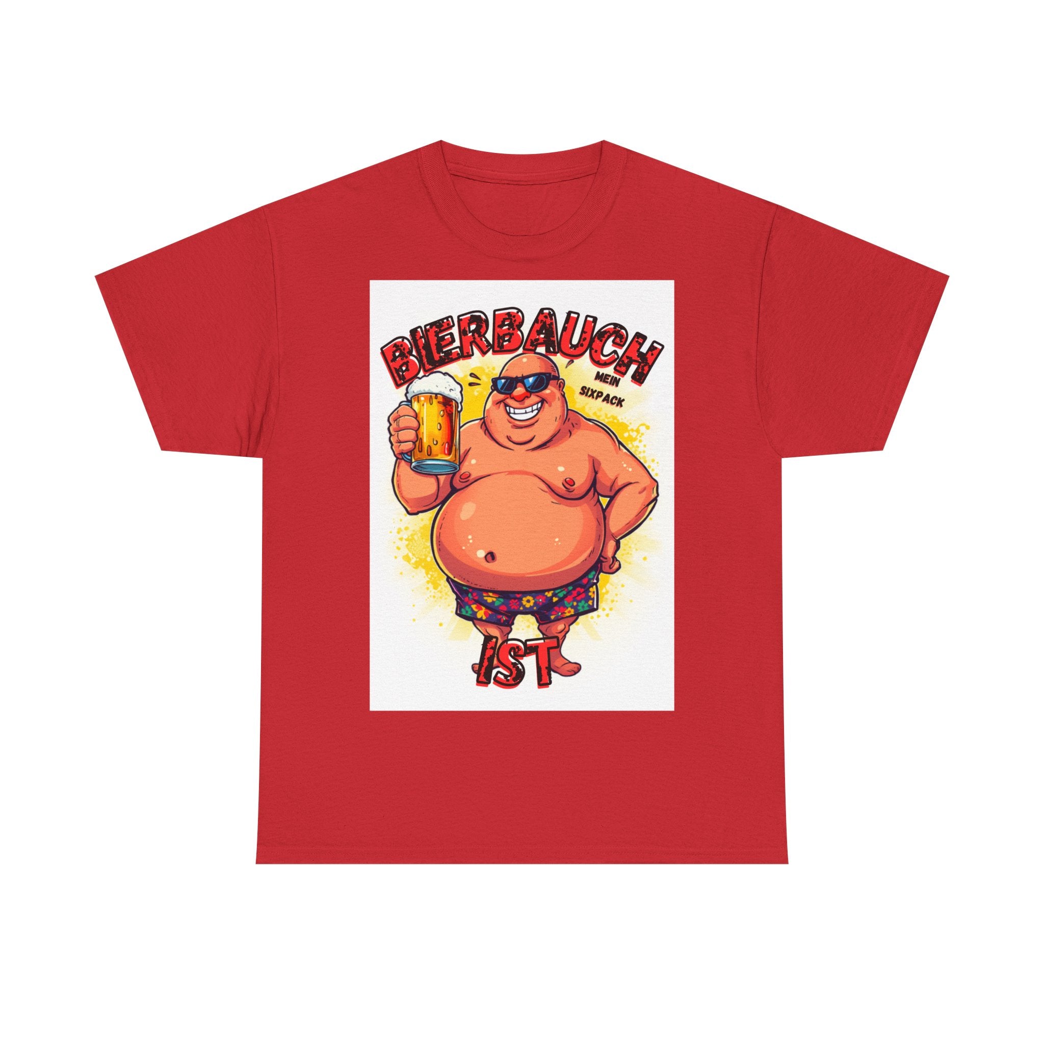 Bierbauch ist mein Sixpack – Cartoon Party-Guy – Unisex T-Shirt