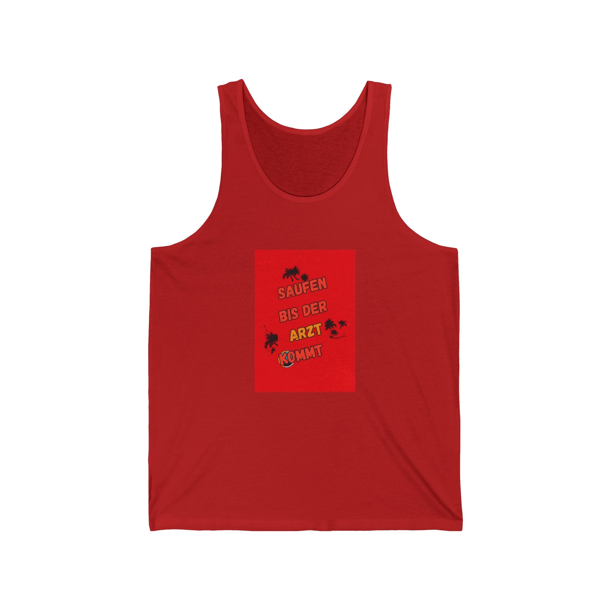 Saufen bis der Arzt kommt – Motiv B – Tanktop (Slim Fit)