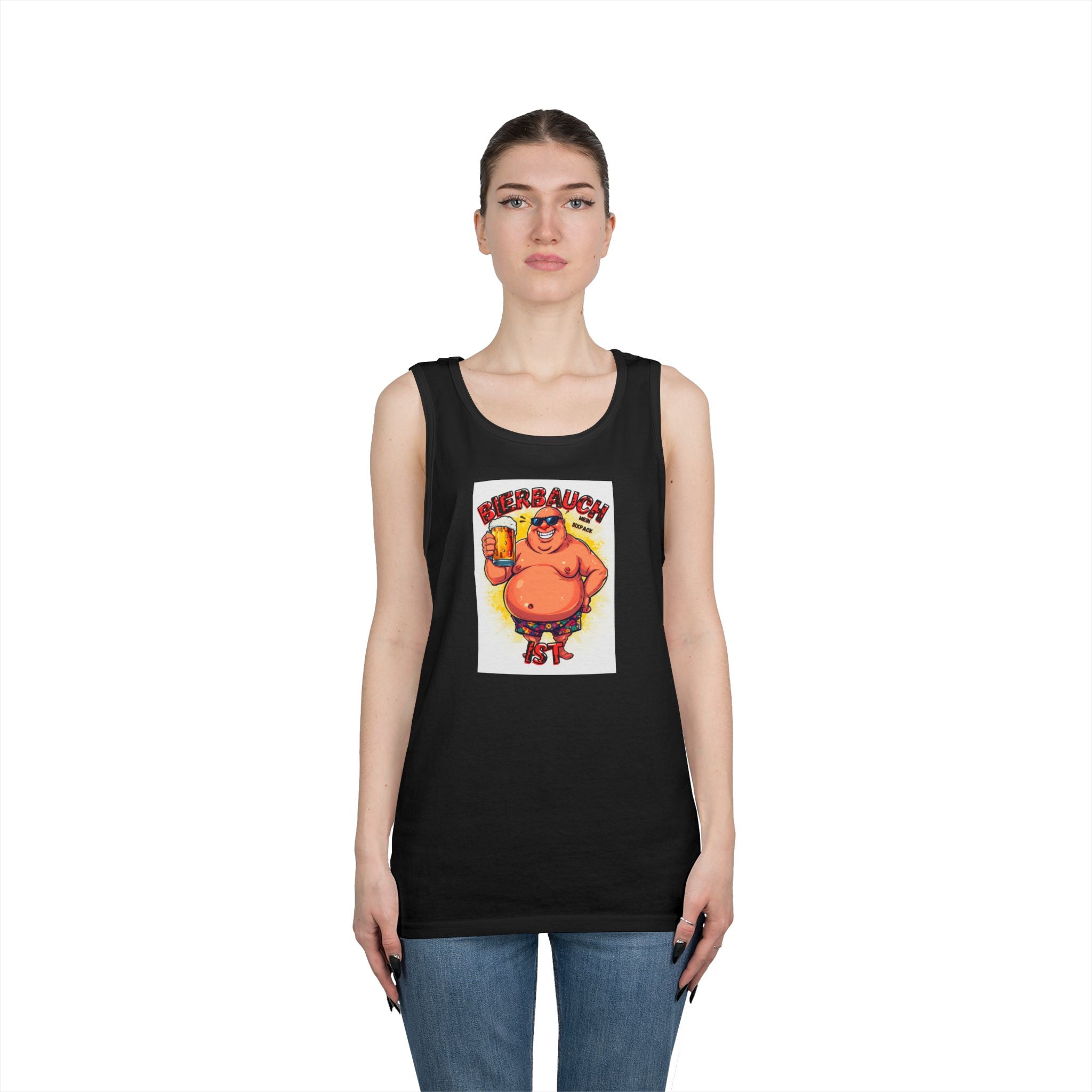 Bierbauch ist mein Sixpack – Cartoon Party-Guy – Tanktop (Heavy)