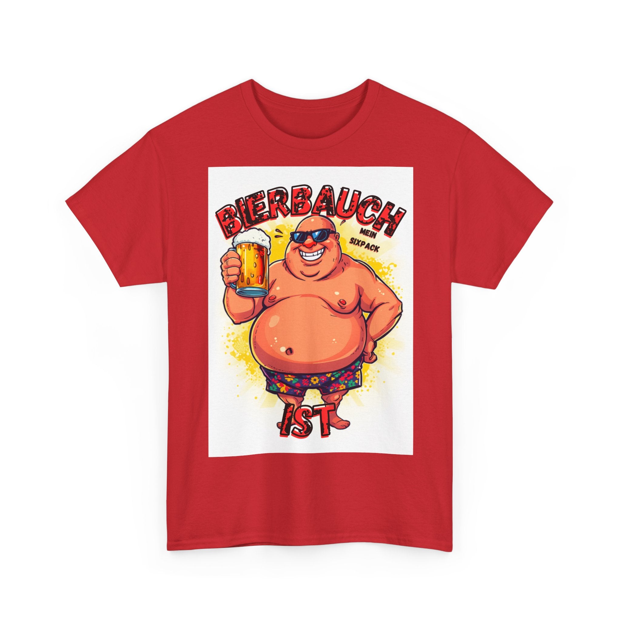 Bierbauch ist mein Sixpack – Cartoon Party-Guy – Unisex T-Shirt
