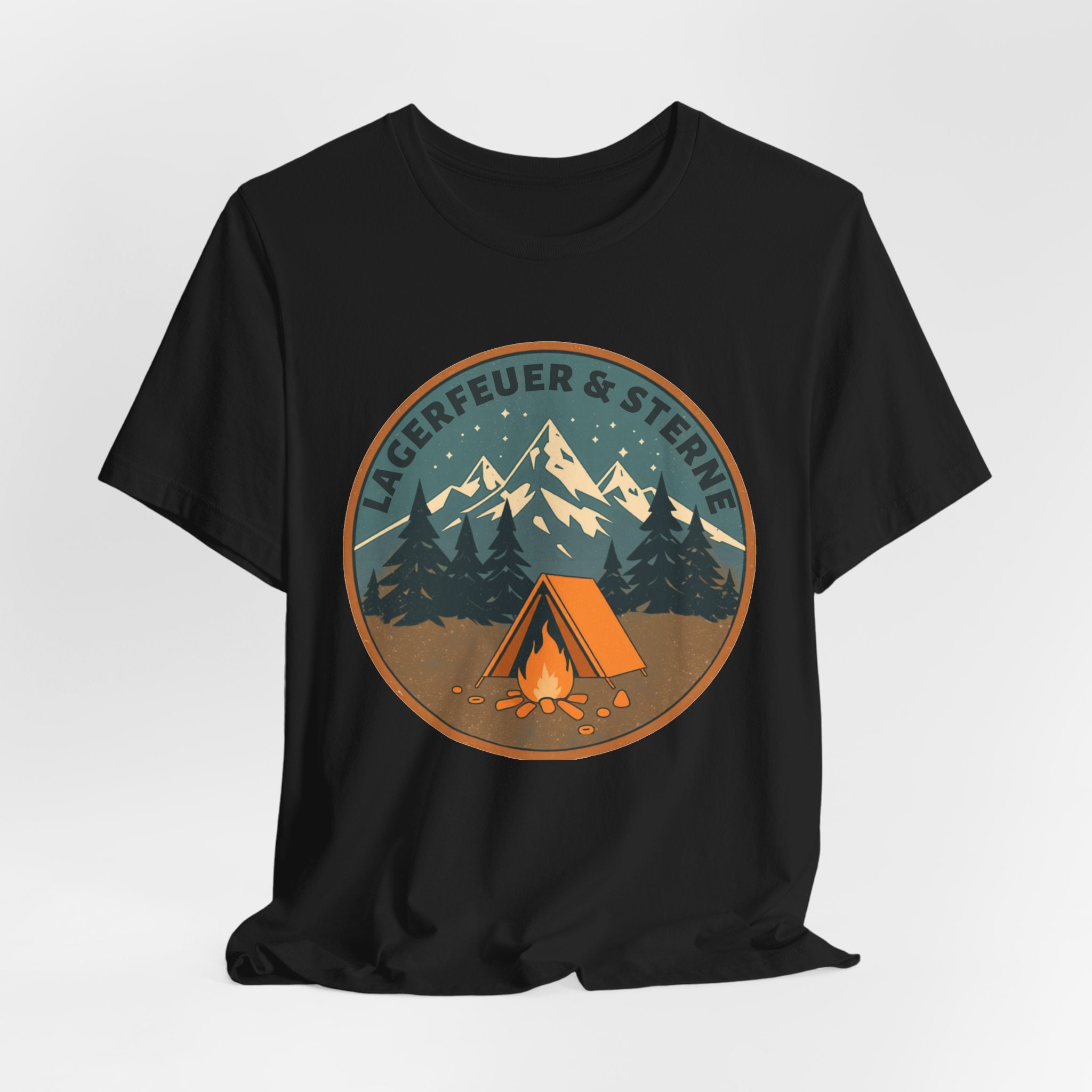 Lagerfeuer & Sterne – Vintage Camping T-Shirt
