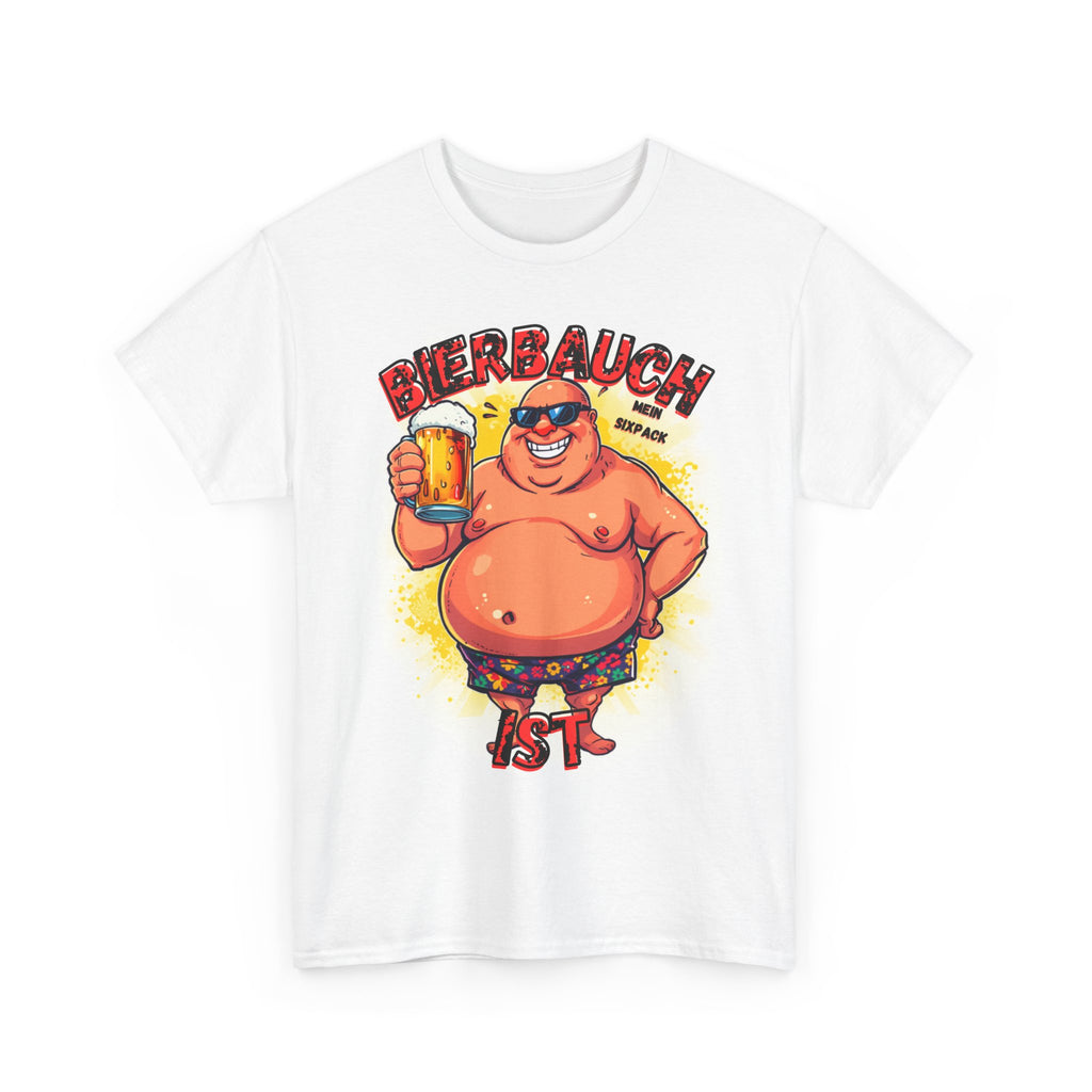 Bierbauch ist mein Sixpack – Cartoon Party-Guy – Unisex T-Shirt