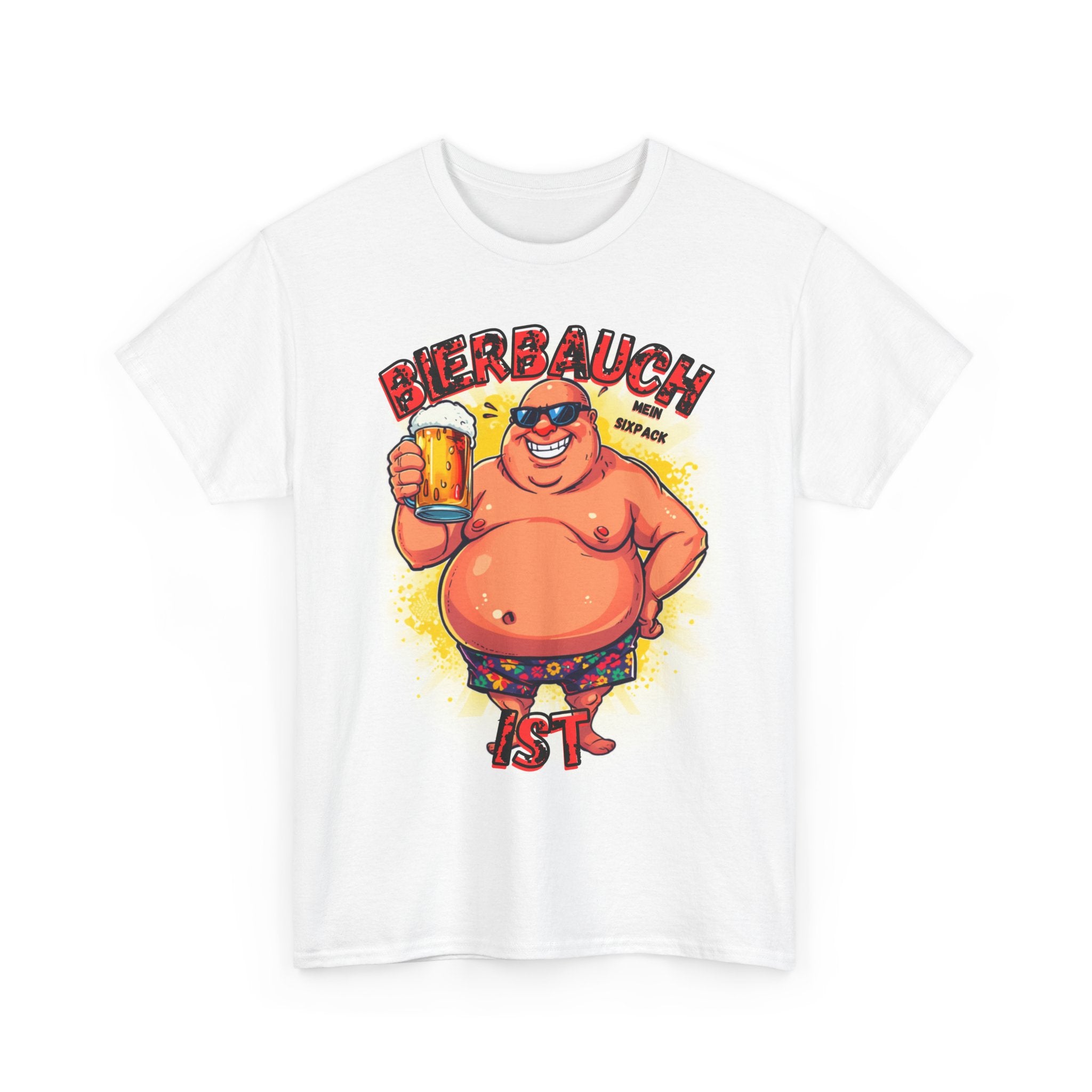 Bierbauch ist mein Sixpack – Cartoon Party-Guy – Unisex T-Shirt