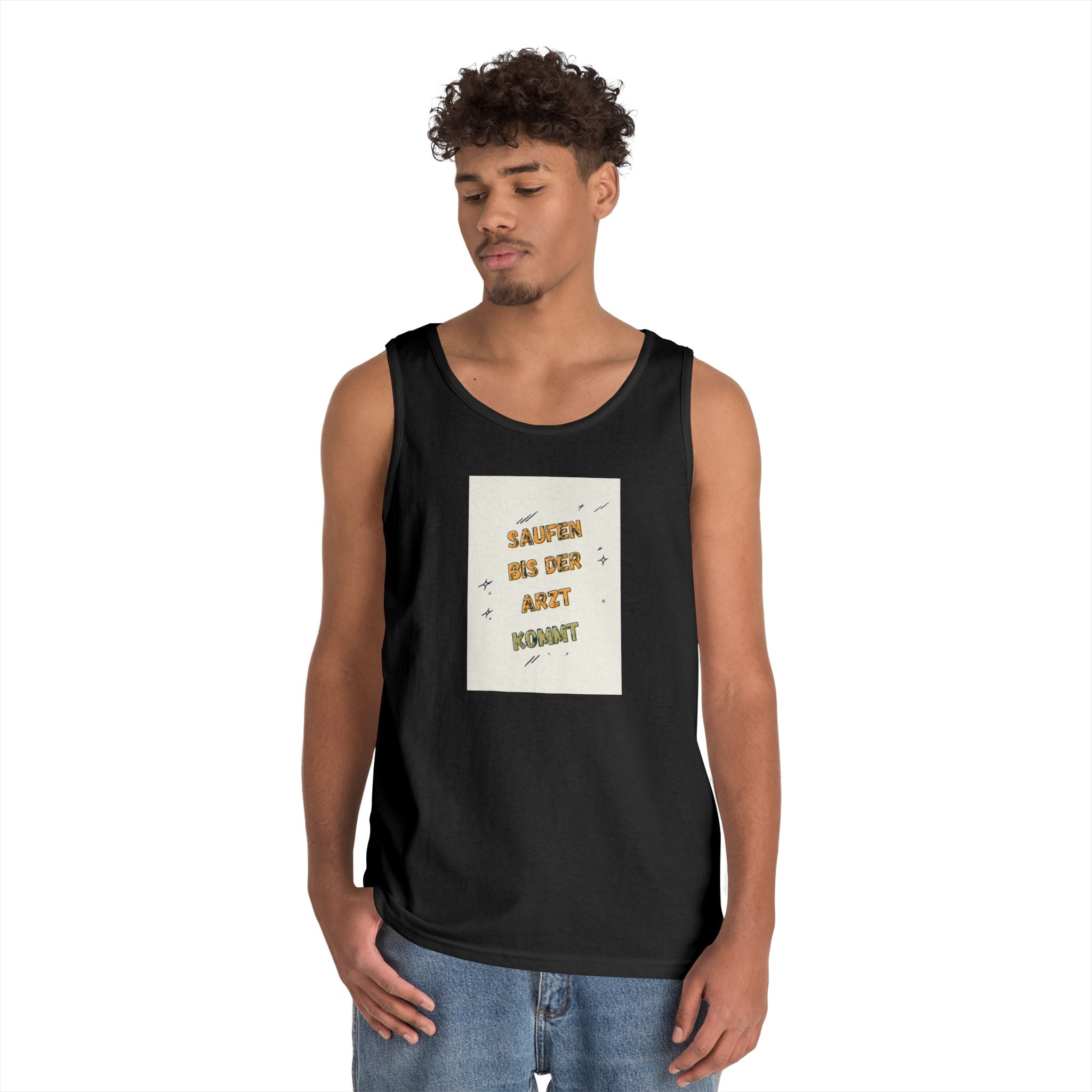 Saufen bis der Arzt kommt – Motiv C – Tanktop (Heavy)