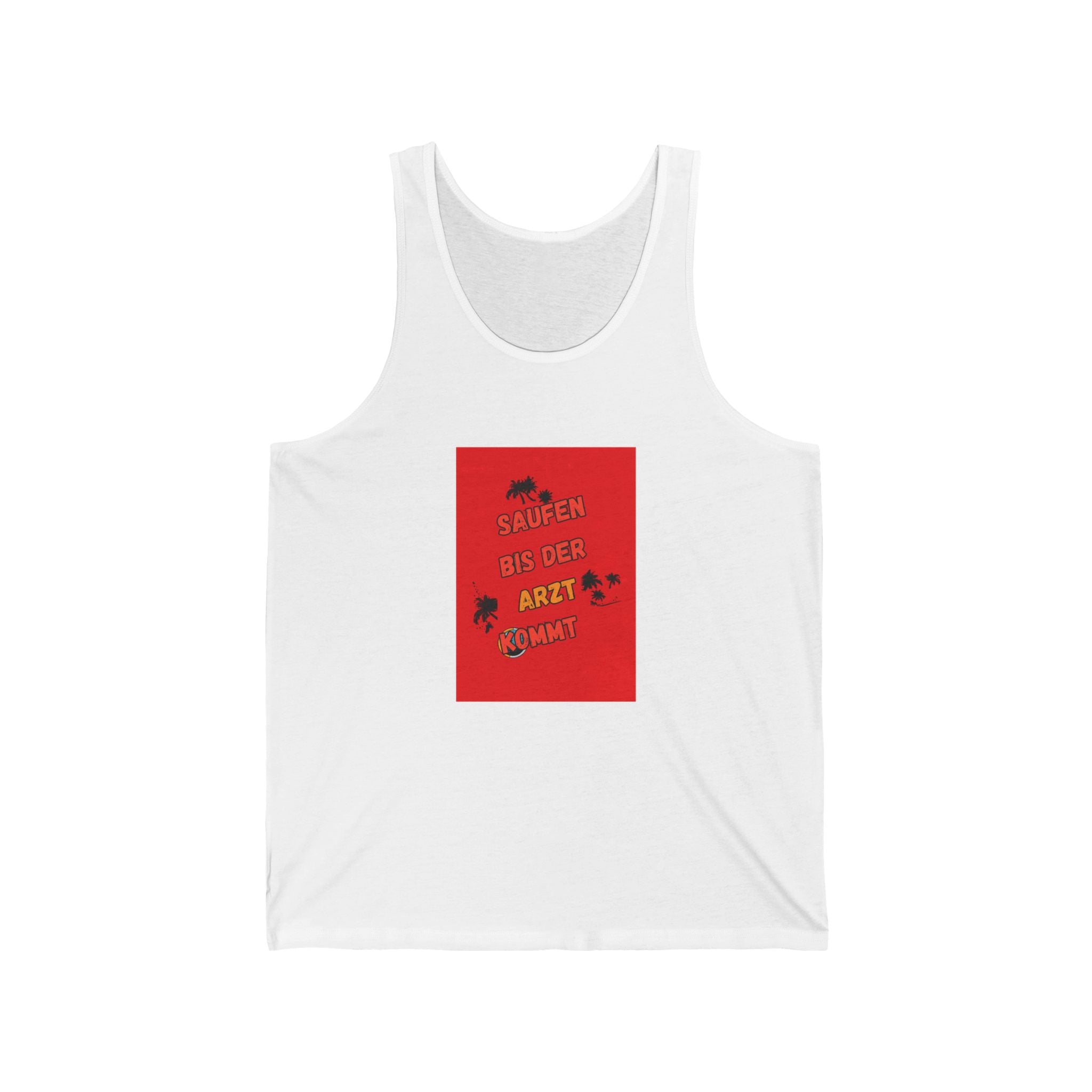 Saufen bis der Arzt kommt – Motiv B – Tanktop (Slim Fit)