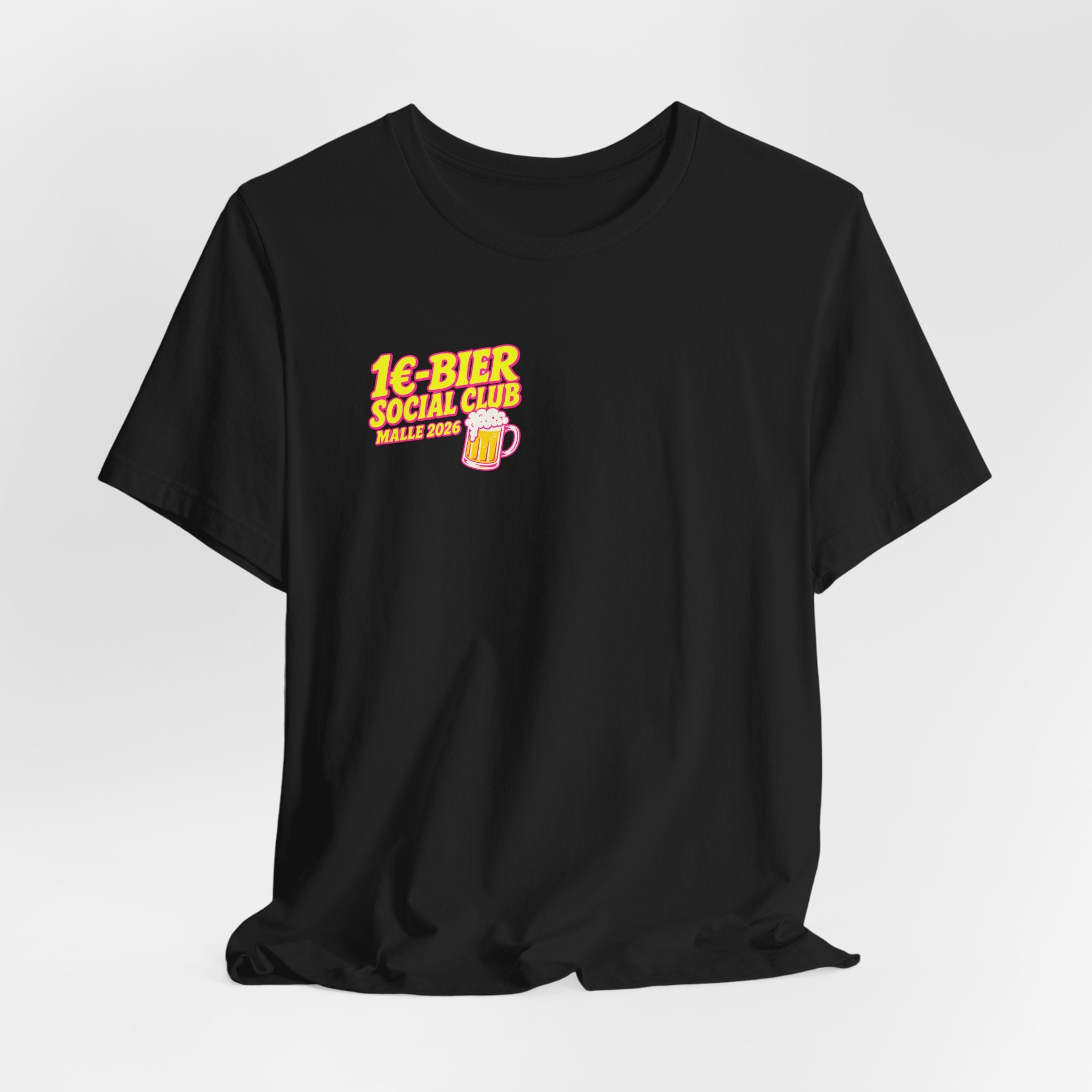 1€-Bier Social Club – Malle 2026 T-Shirt (Backprint)