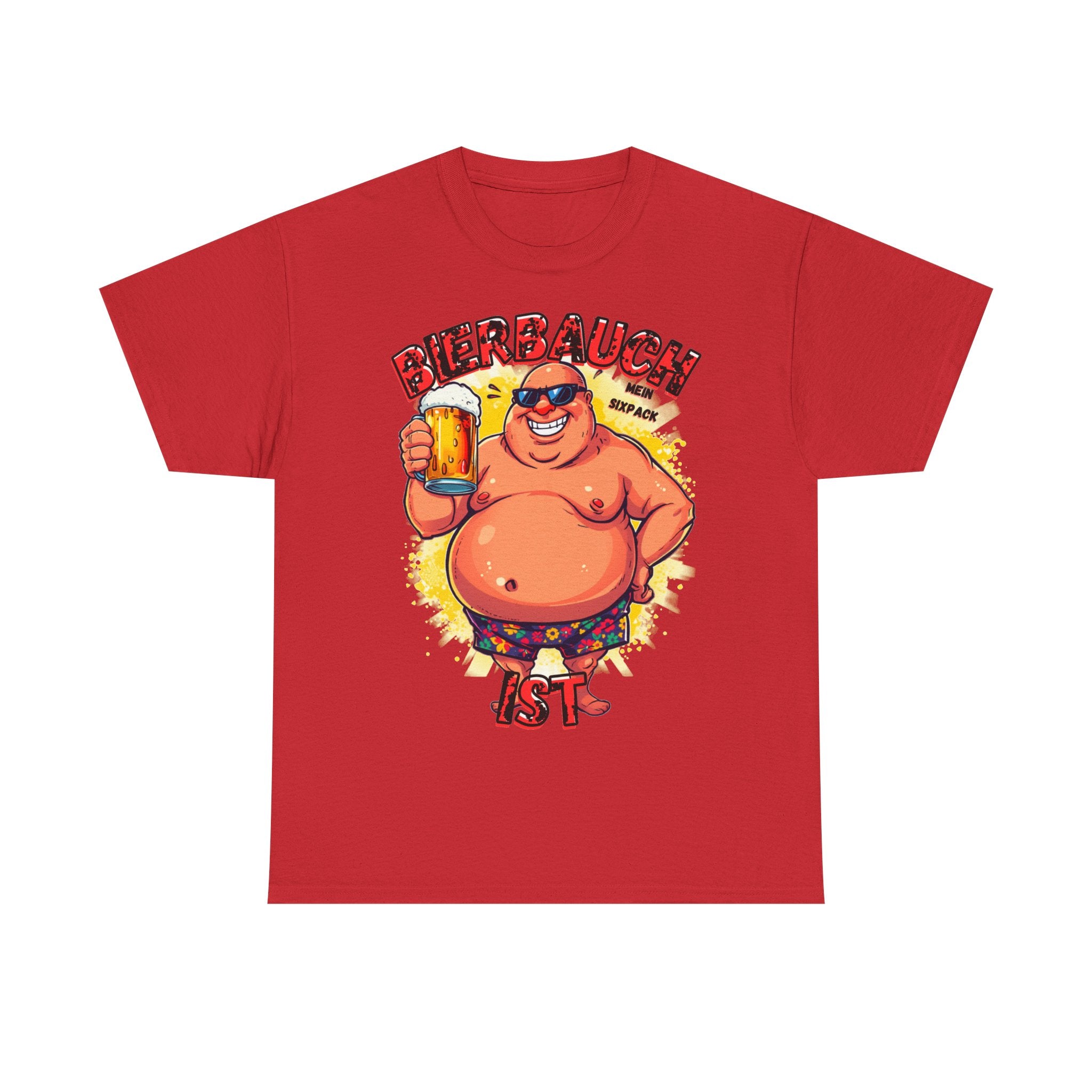 Bierbauch ist mein Sixpack – Cartoon Party-Guy – Unisex T-Shirt