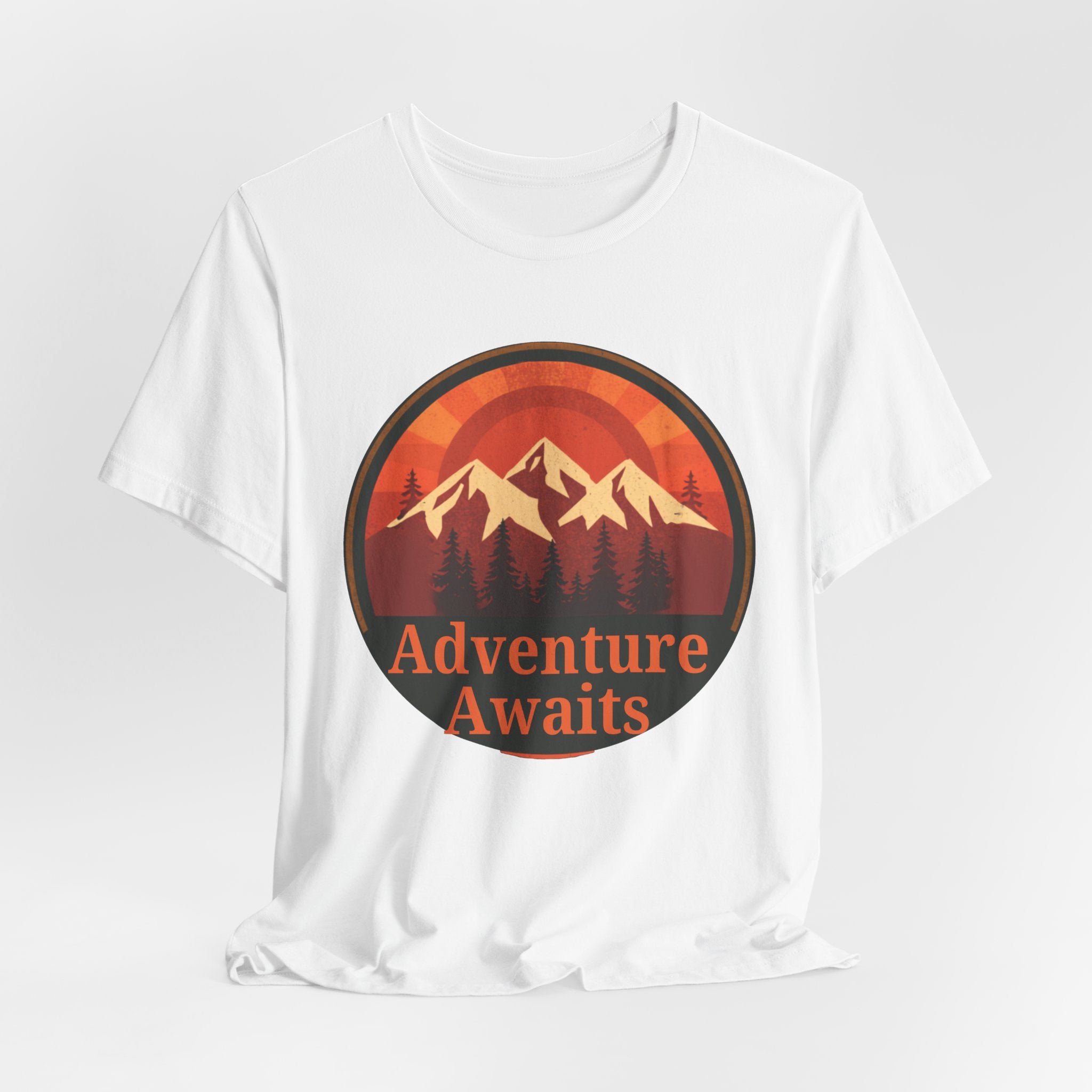 Adventure Awaits – Retro Sunset T-Shirt