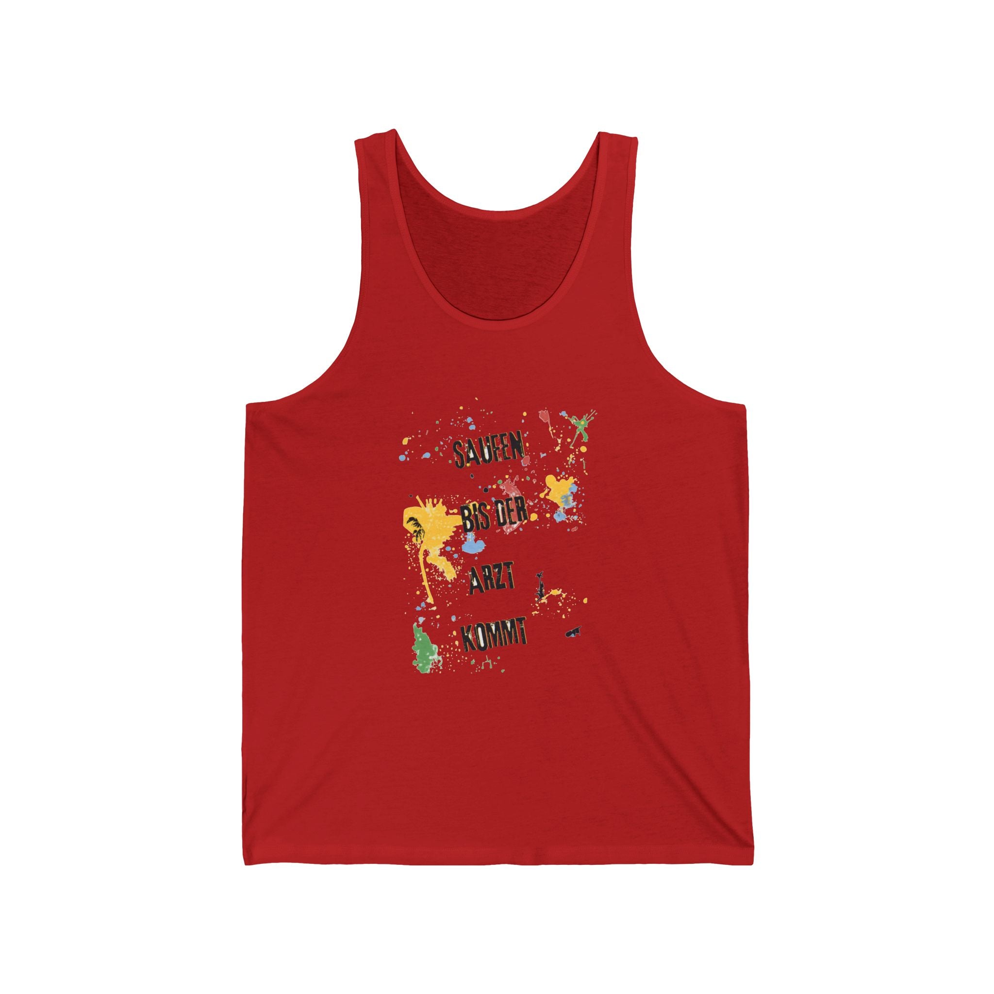 Saufen bis der Arzt kommt – Motiv A – Tanktop (Slim Fit)