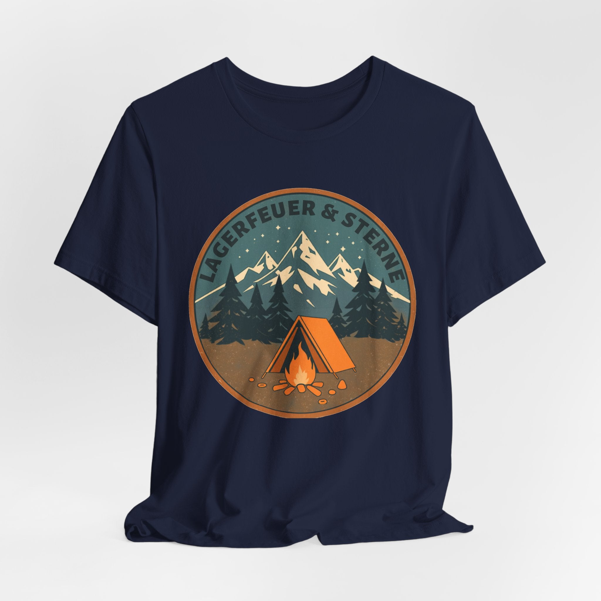 Lagerfeuer & Sterne – Vintage Camping T-Shirt