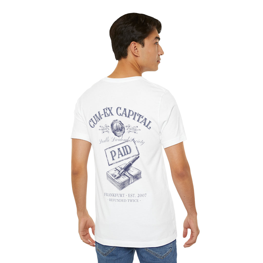 Cum-Ex Capital – Double Dividend Society T-Shirt (Backprint)